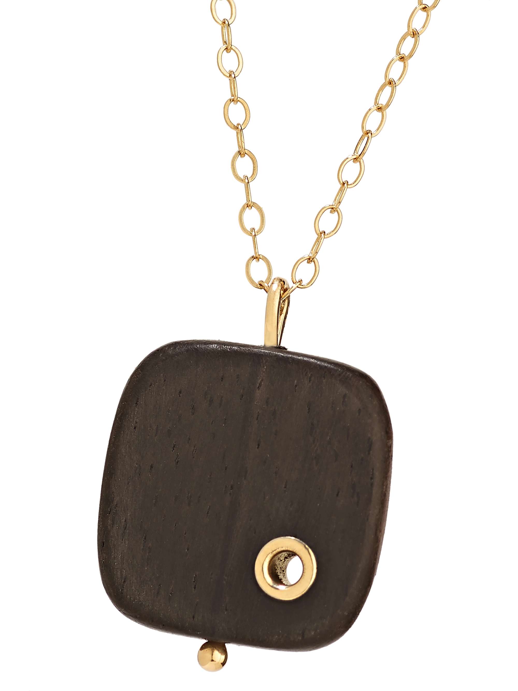 MELISSA JOY MANNING 14-karat gold ebony necklace