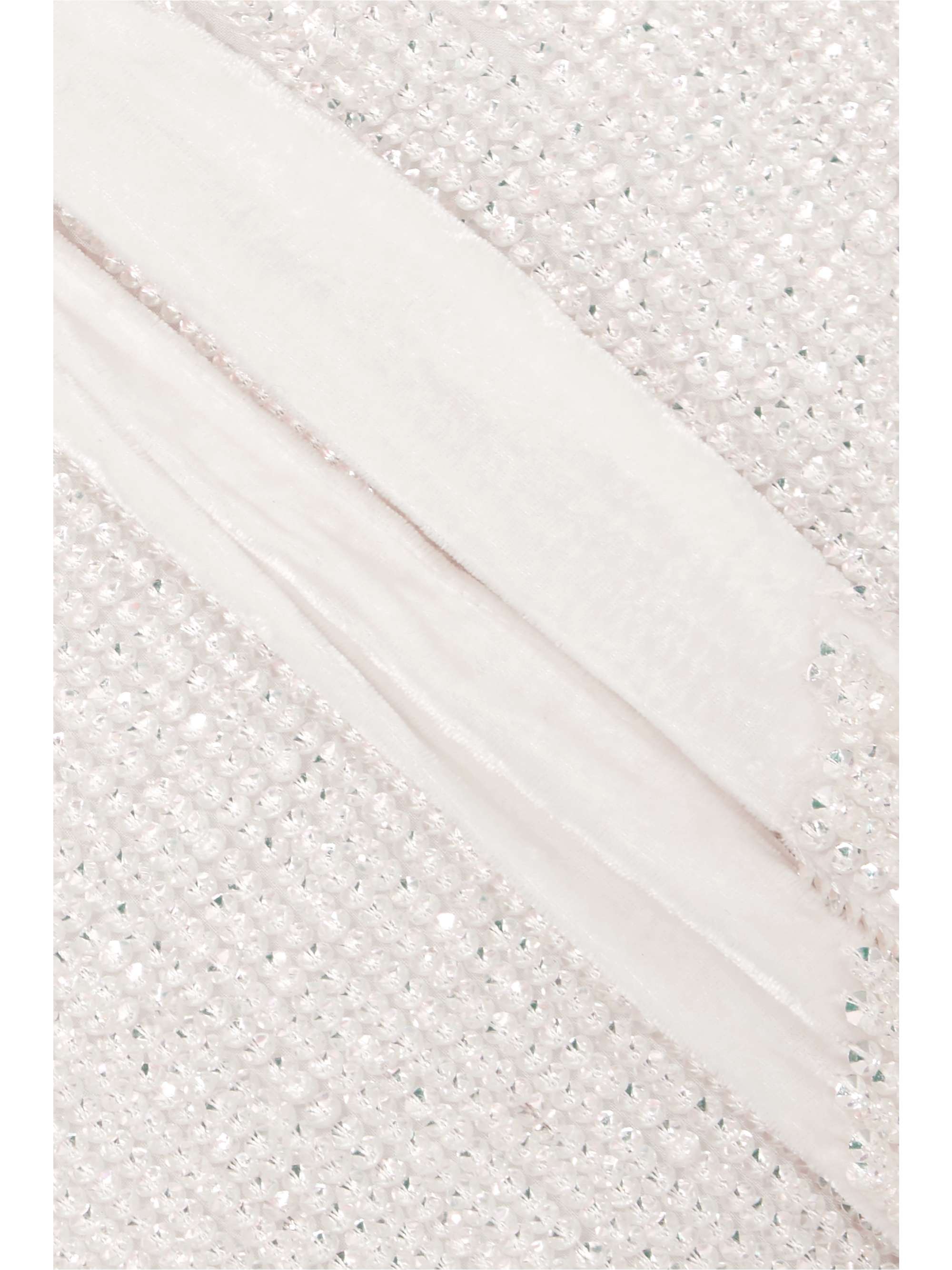 RETROFÊTE Rebecca velvet-trimmed sequined chiffon dress