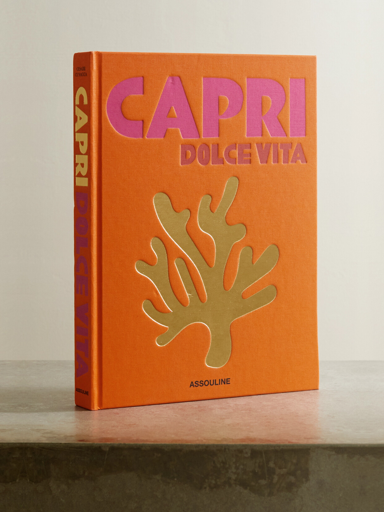 Assouline Capri Dolce Vita By Cesare Cunaccia Hardcover Book In Orange