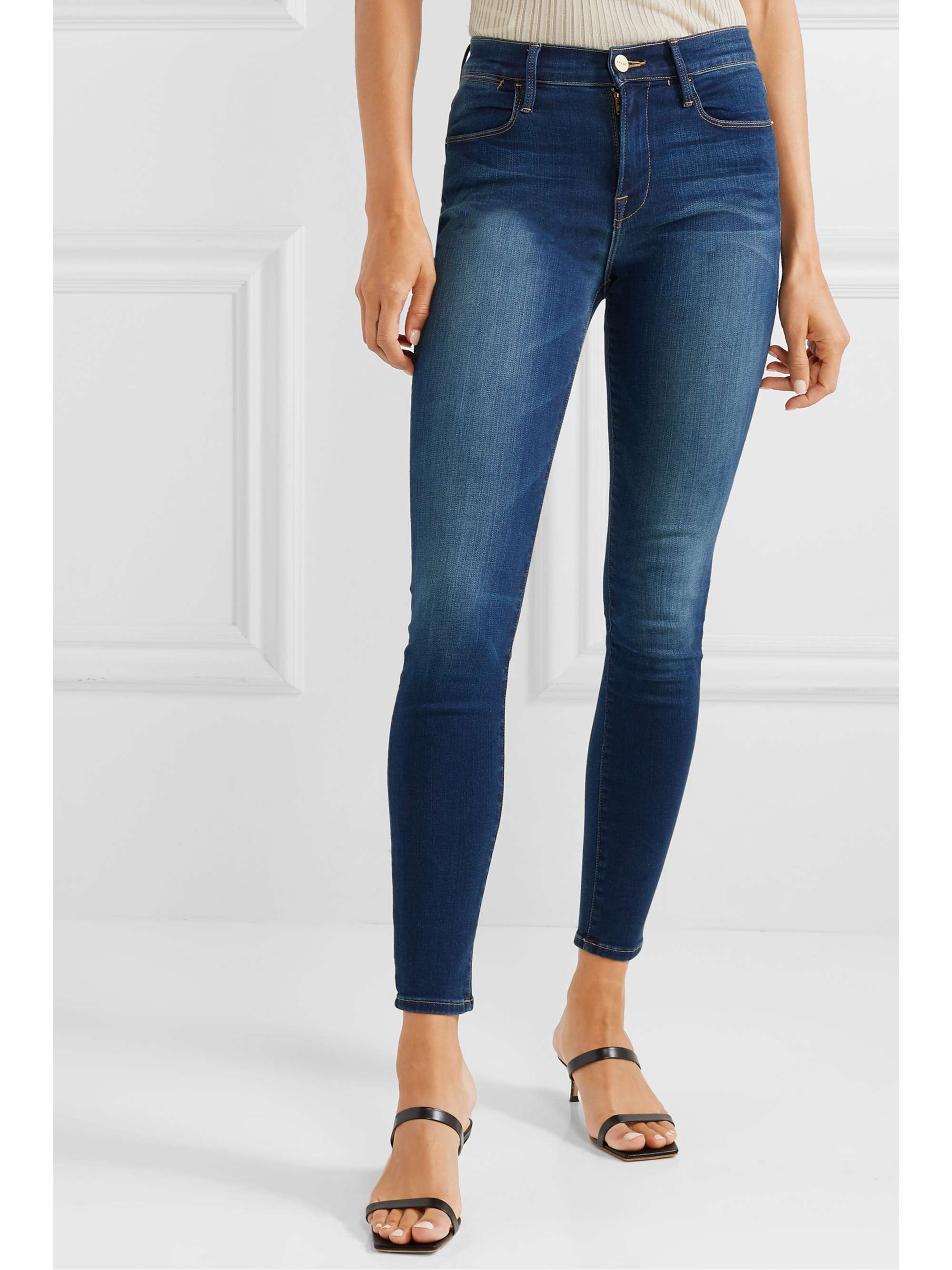 Dark denim Le High skinny jeans | FRAME 