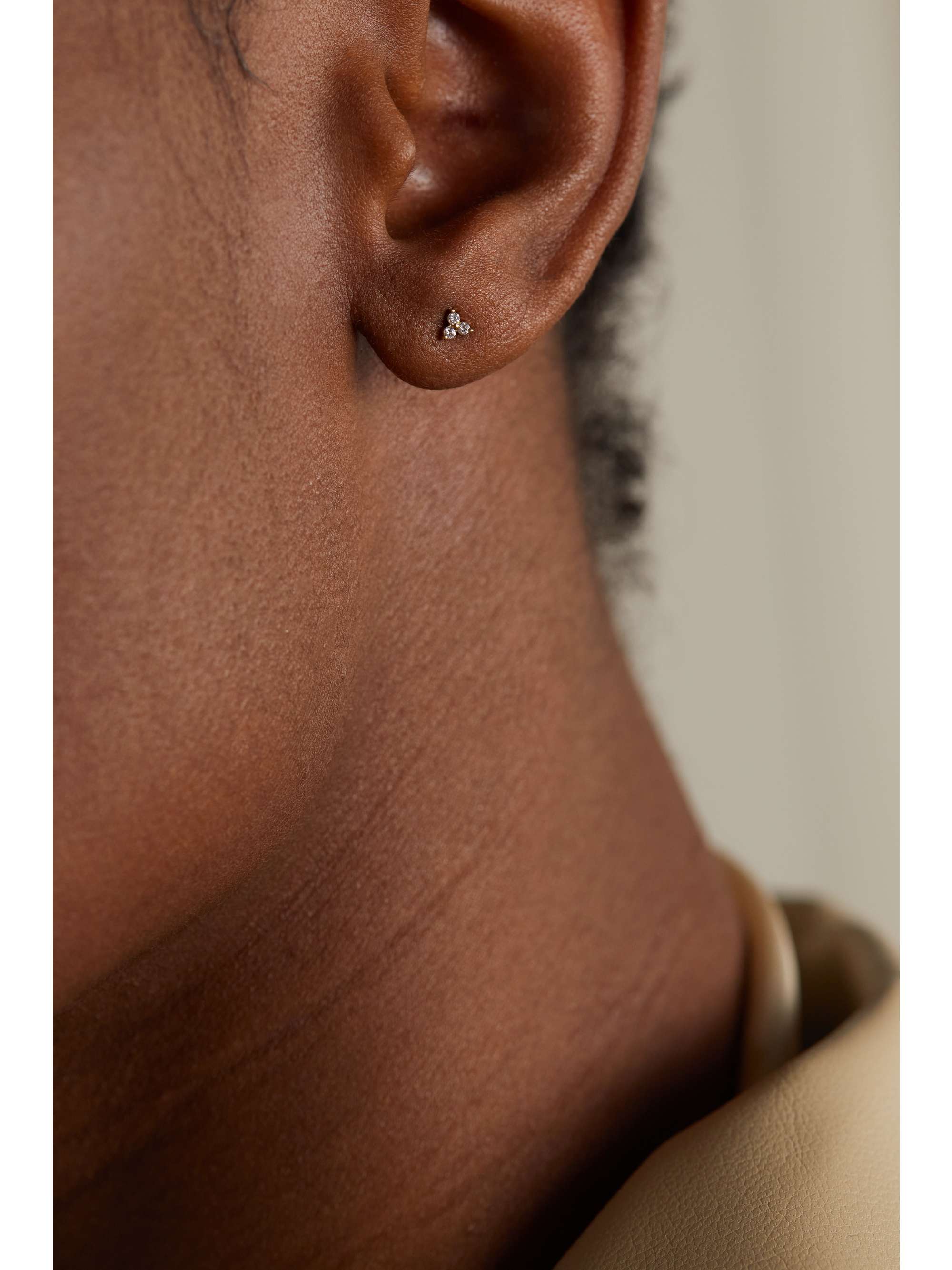 MARIA TASH Tiny 18-karat white gold diamond earring