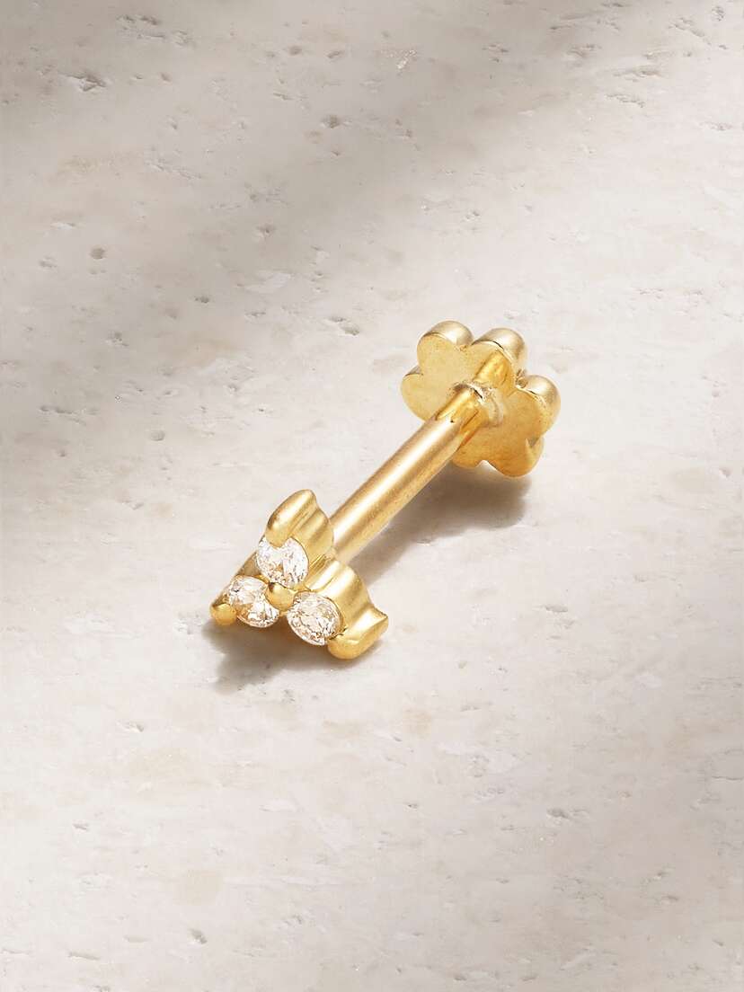 MARIA TASH Tiny 18-karat Gold Diamond Earring