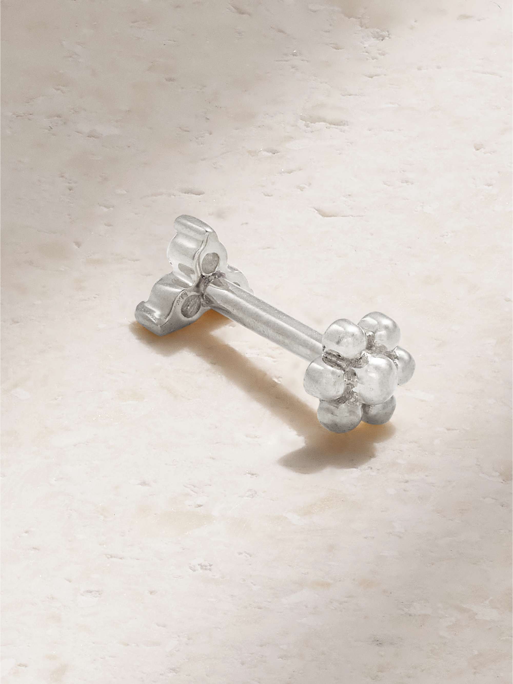 MARIA TASH Tiny 18-karat white gold diamond earring