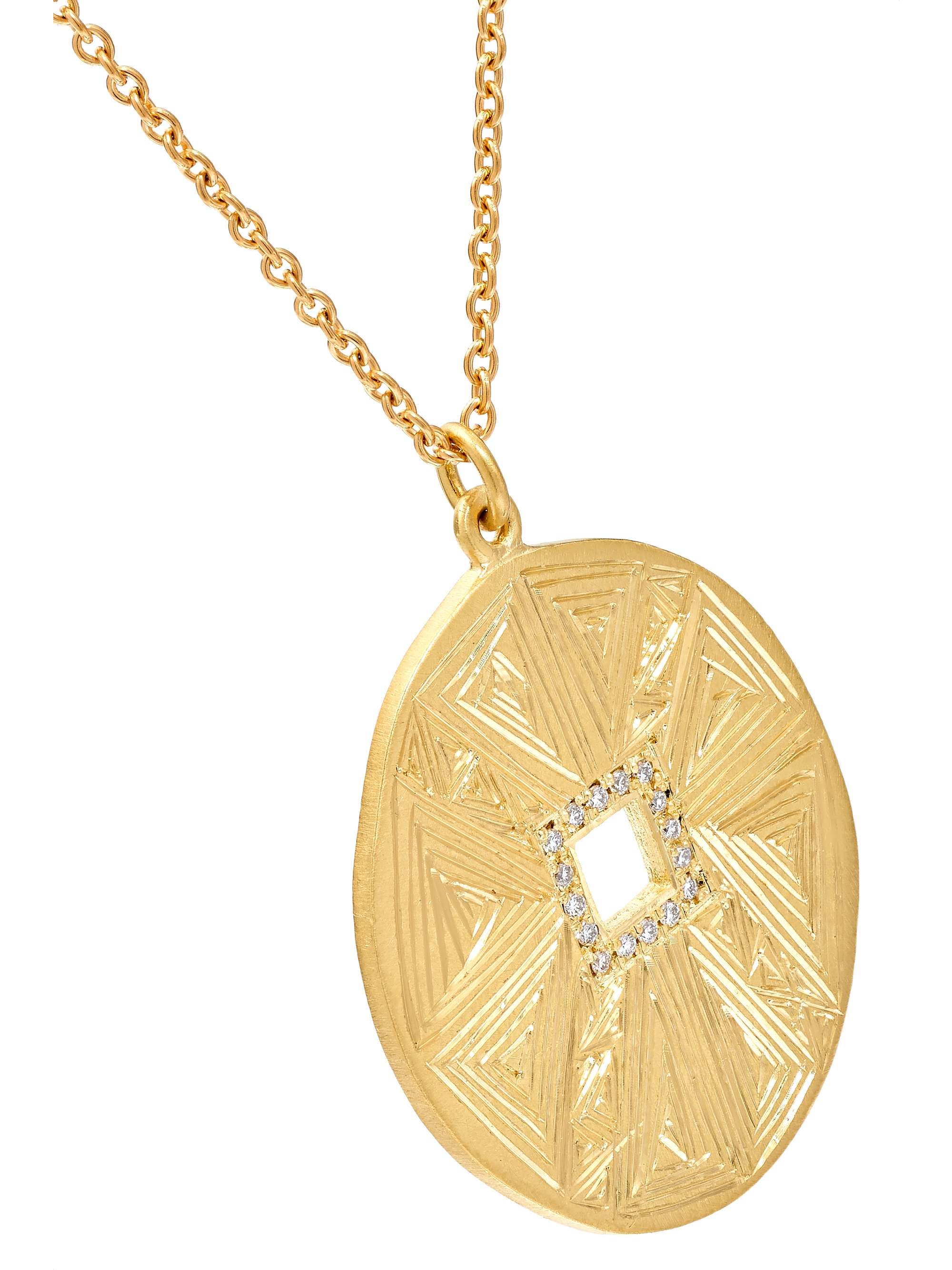 BROOKE GREGSON Mandala Flora 18-karat gold diamond necklace