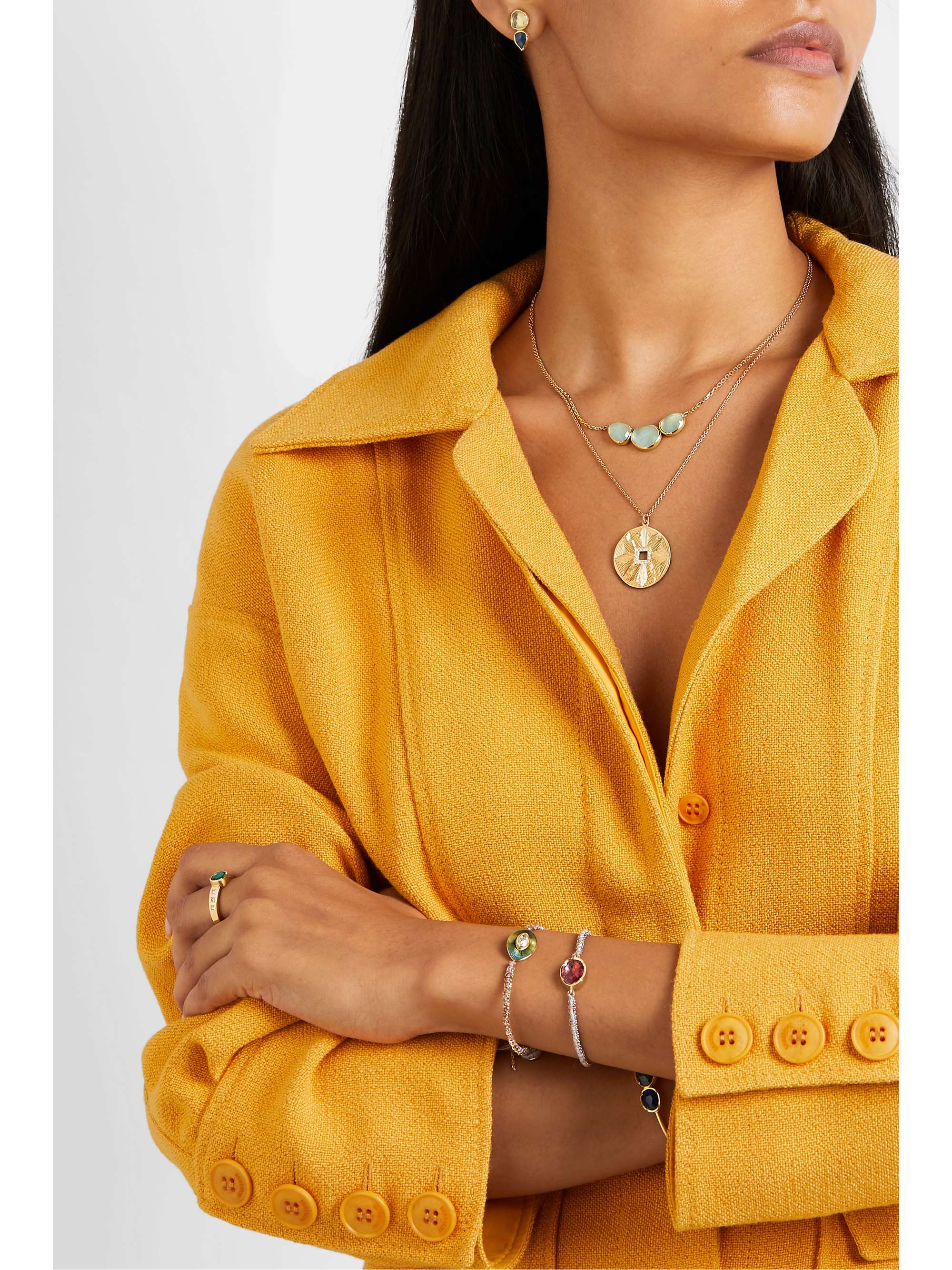 BROOKE GREGSON Mandala Flora 18-karat gold diamond necklace
