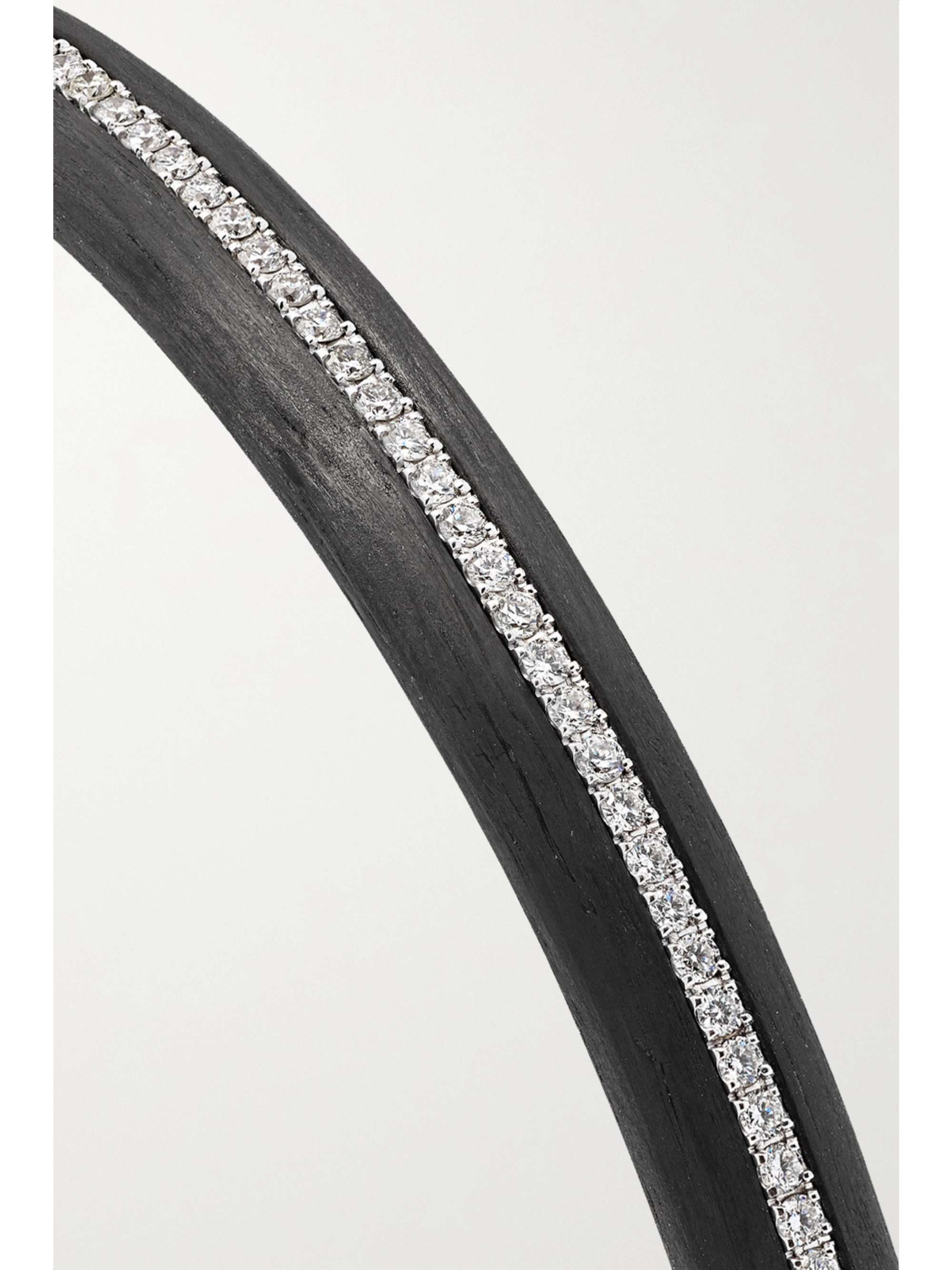 BOGHOSSIAN Carbon fiber, 18-karat white gold and diamond bangle