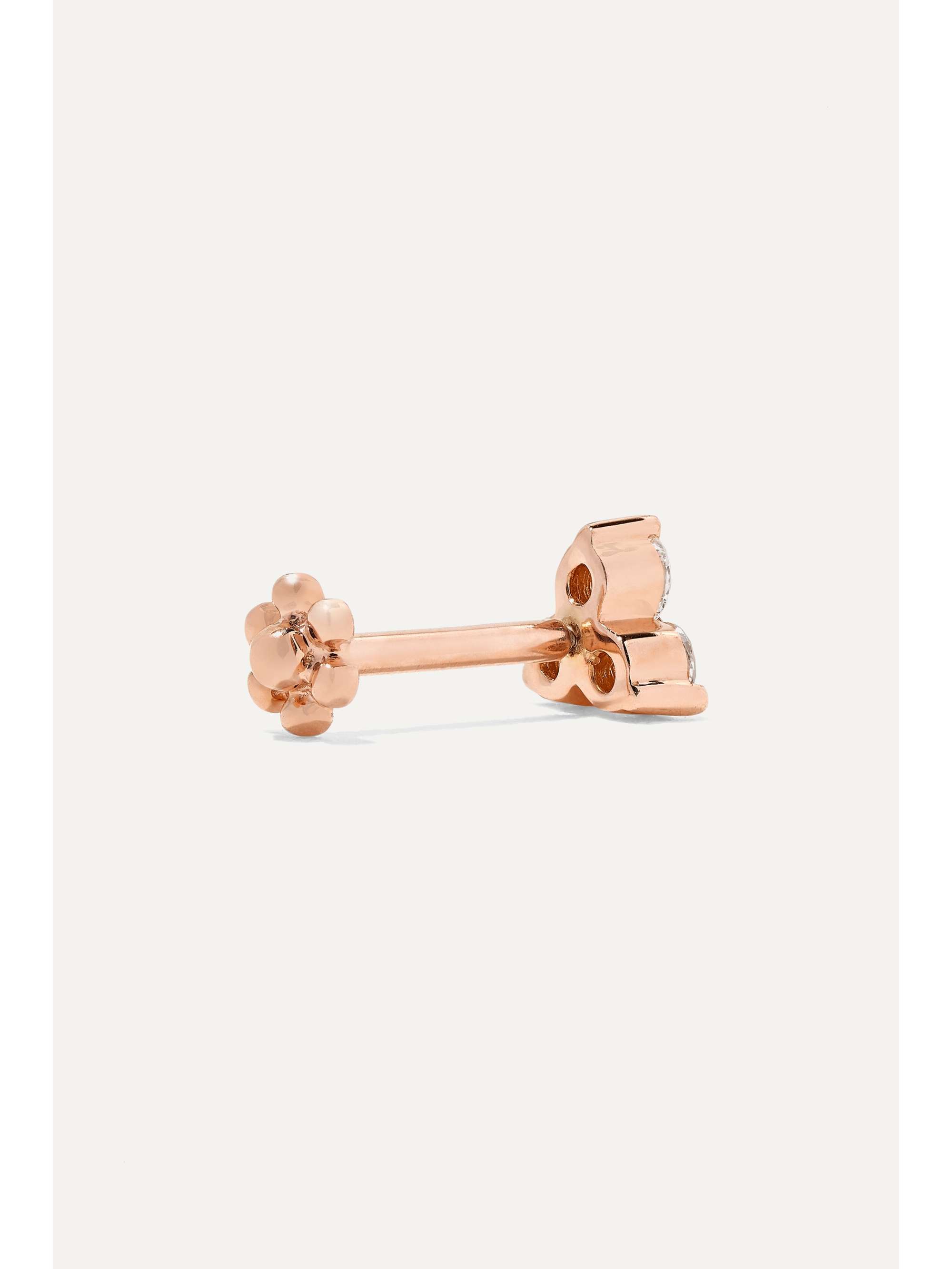 MARIA TASH 18-karat rose gold diamond earring