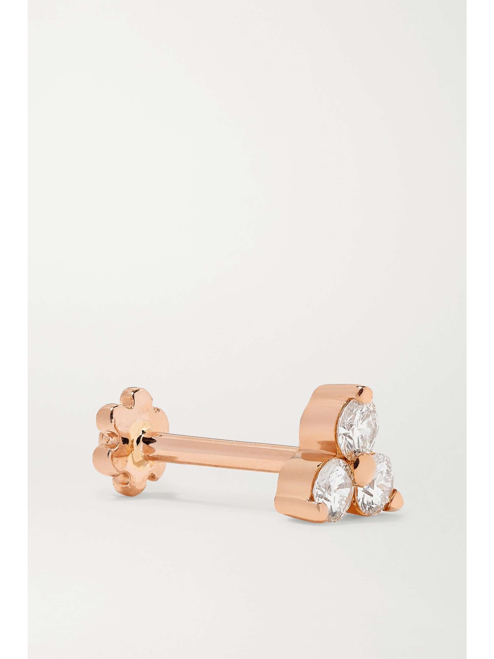 MARIA TASH 18-karat rose gold diamond earring