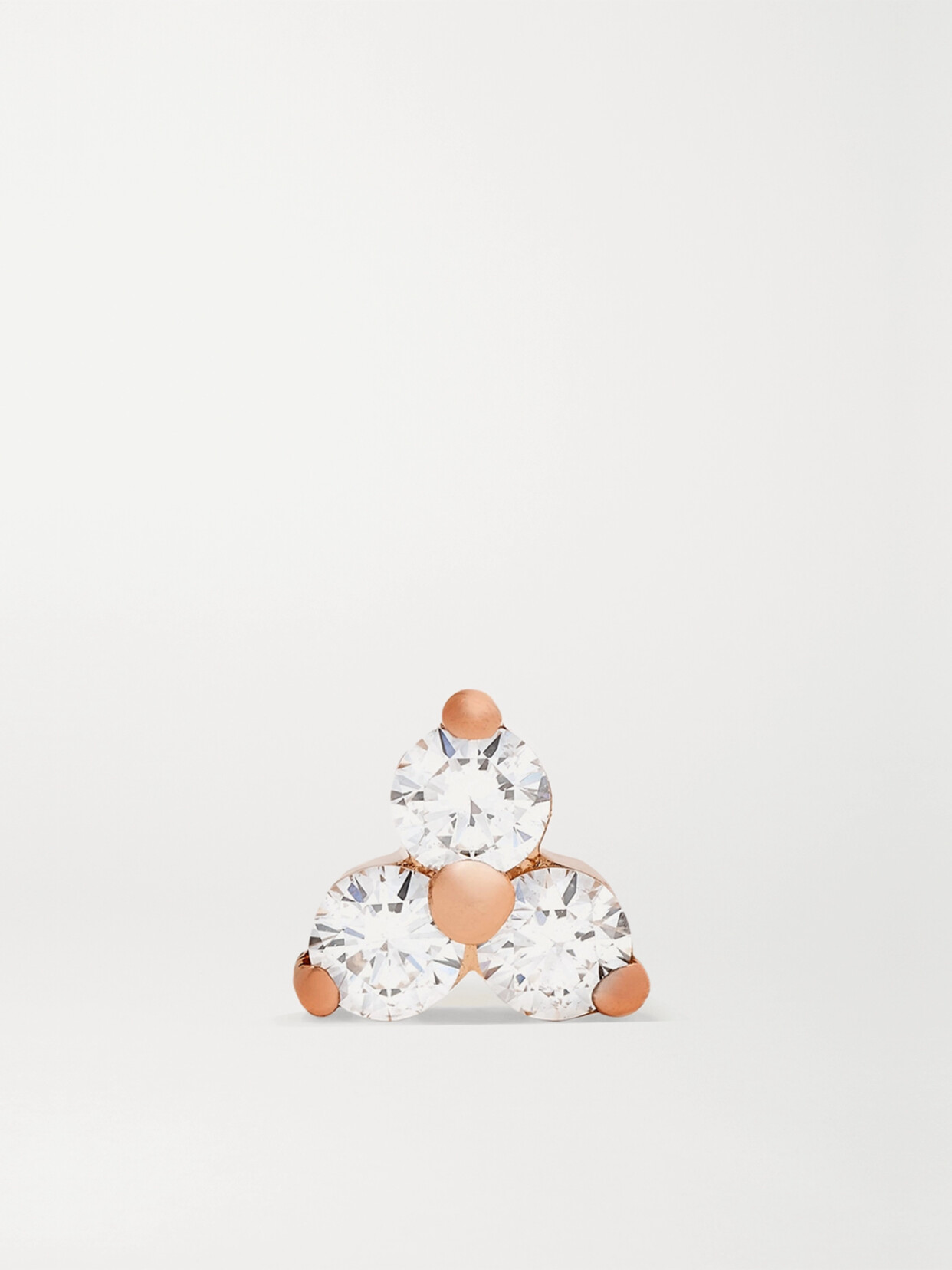 MARIA TASH - 18-karat Rose Gold Diamond Earring - one size 22 Awaiting product image