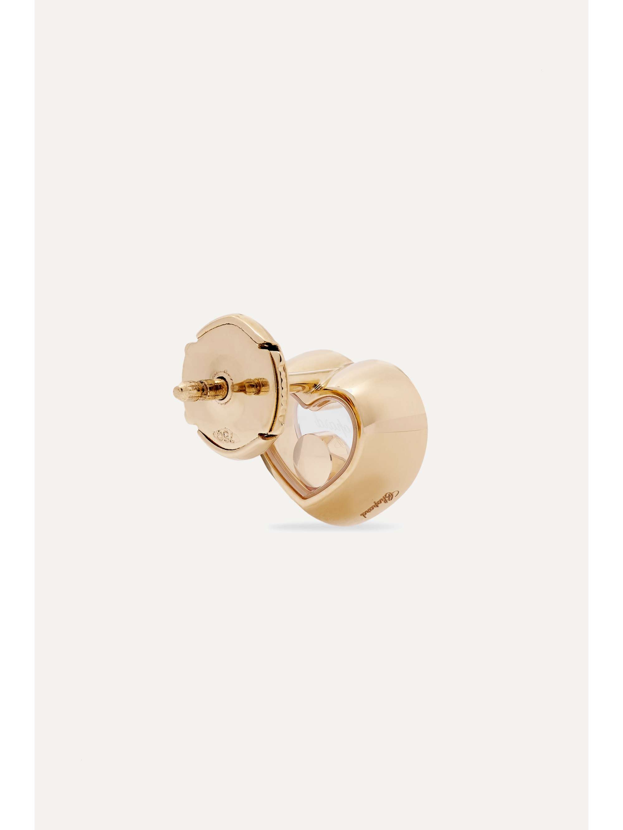 CHOPARD + NET SUSTAIN Happy Diamonds 18-karat rose gold diamond earrings