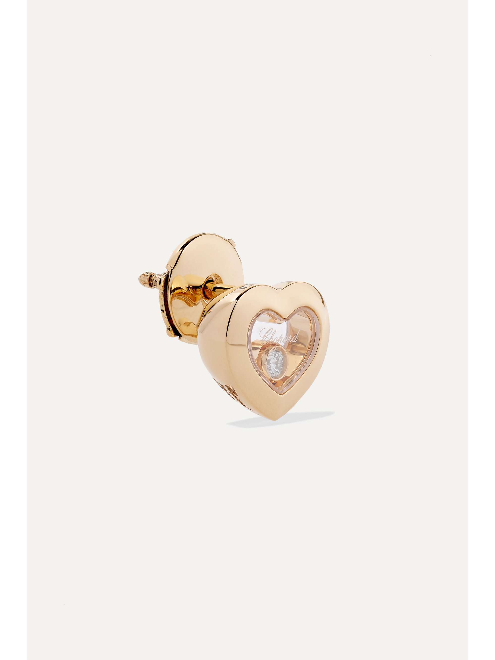 CHOPARD + NET SUSTAIN Happy Diamonds 18-karat rose gold diamond earrings