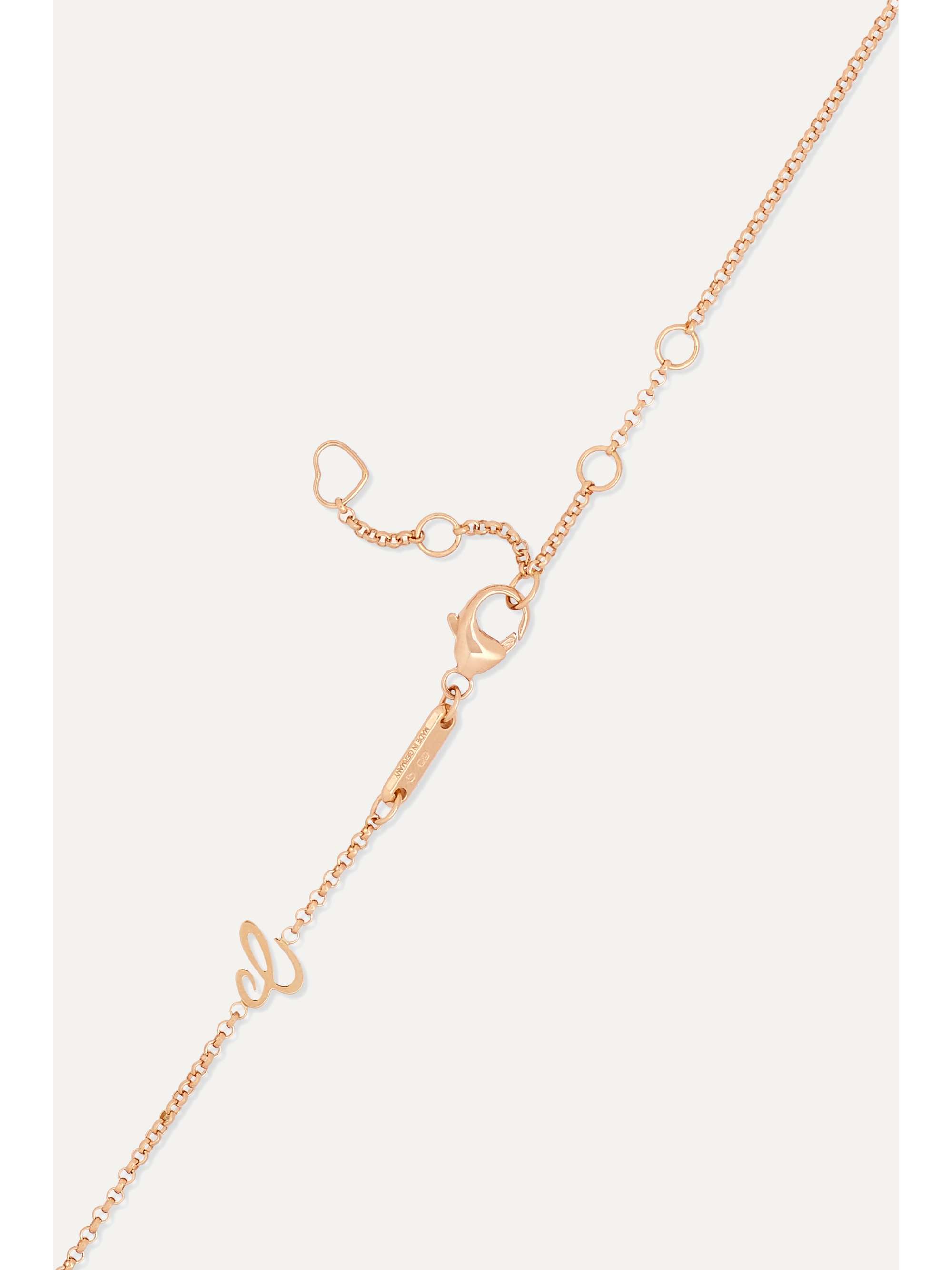 CHOPARD Happy Hearts 18-karat white gold diamond necklace