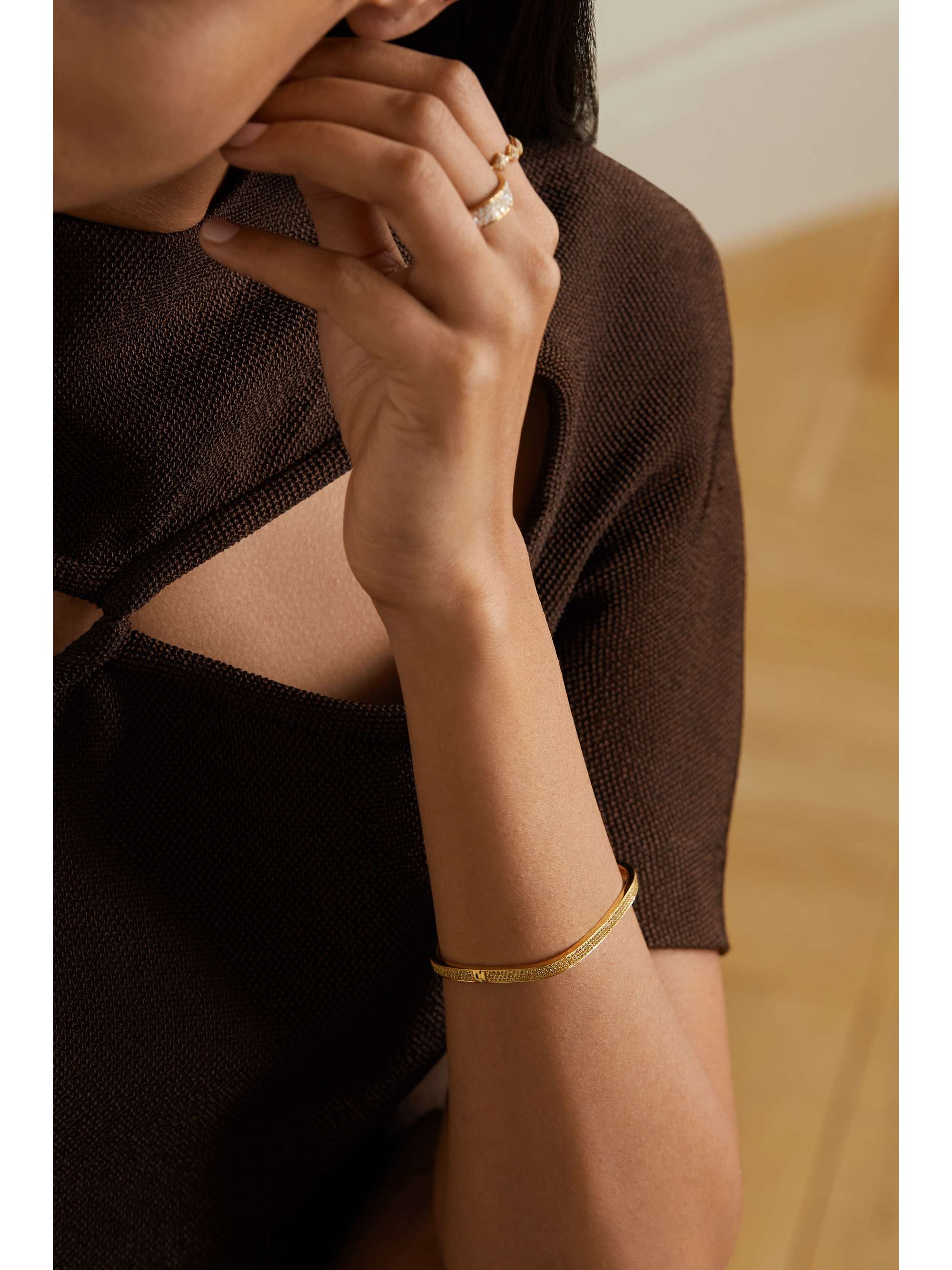 OFIRA Geo 18-karat gold sapphire bracelet