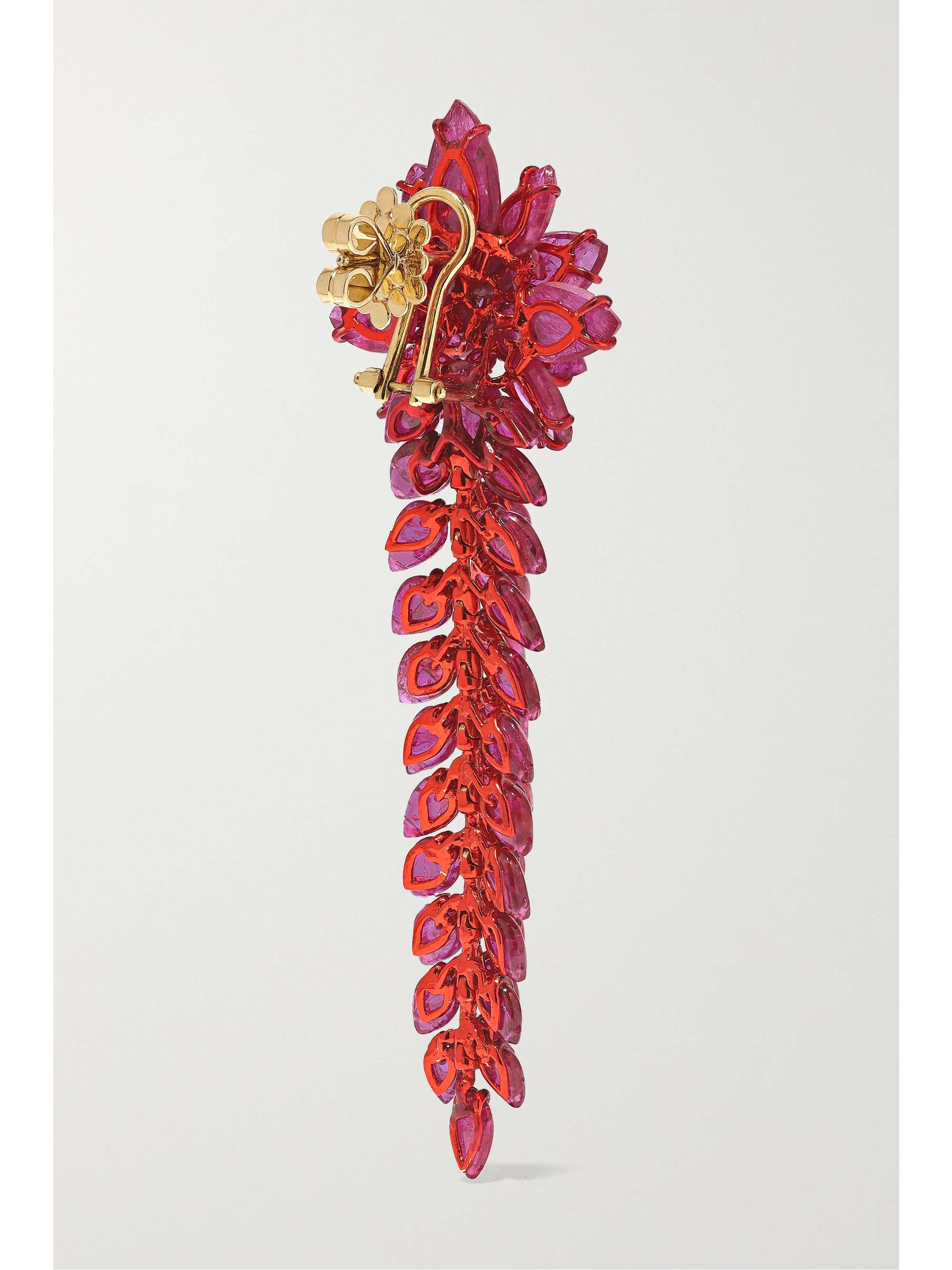 BINA GOENKA 18-karat gold ruby earrings