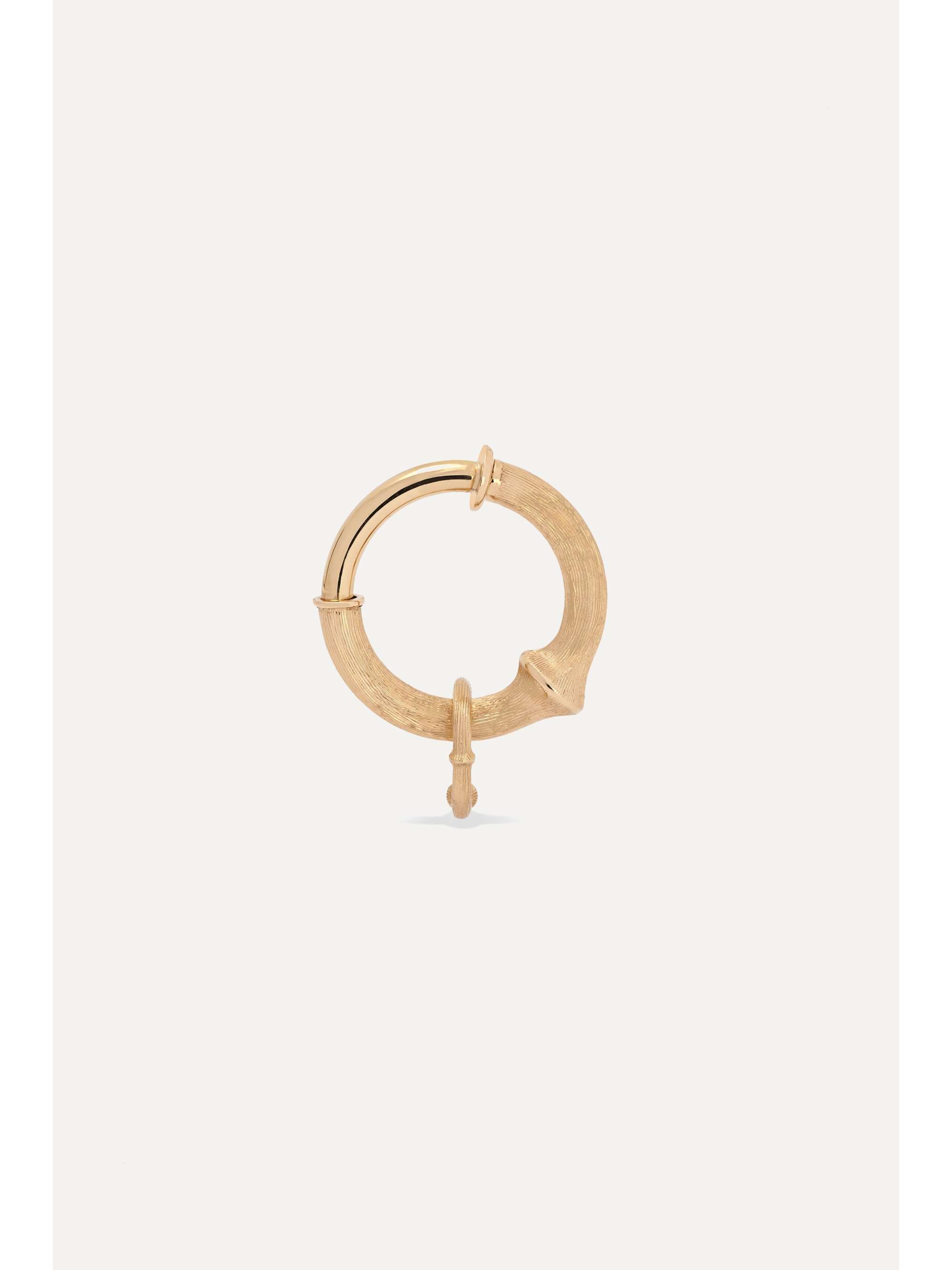 OLE LYNGGAARD COPENHAGEN Nature small 18-karat gold single hoop earring