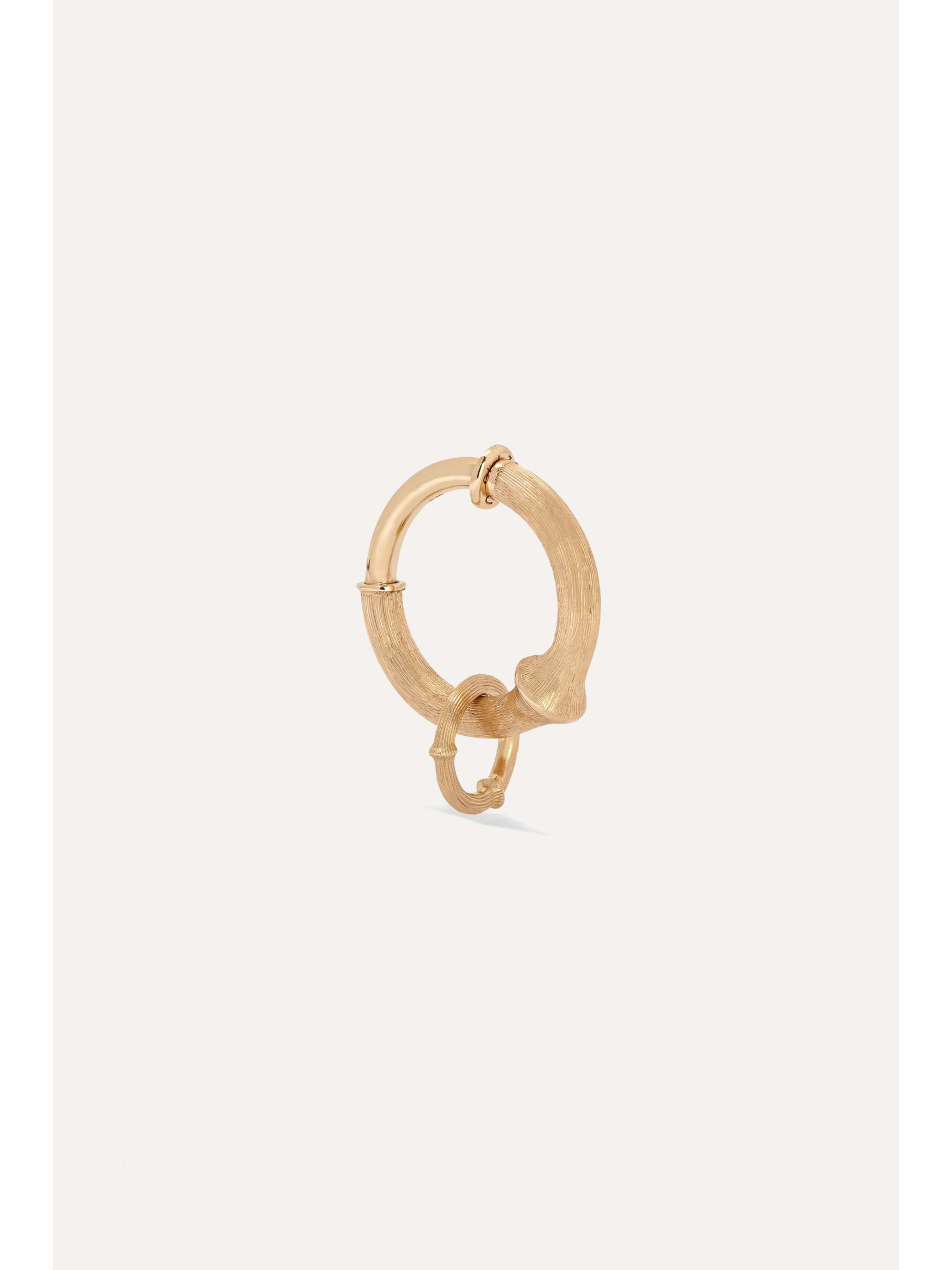 Gold small 18-karat gold hoop earring | OLE LYNGGAARD |