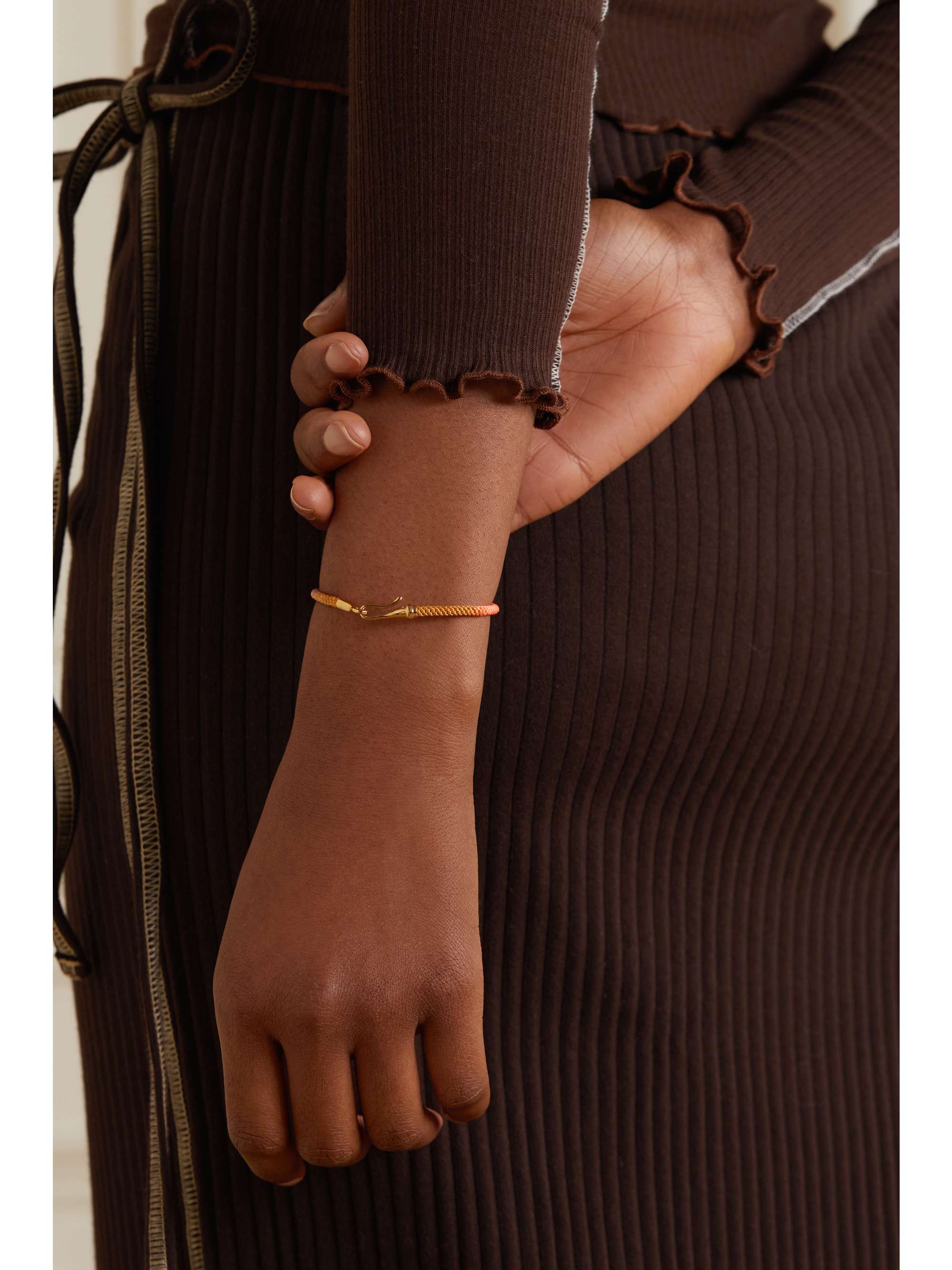 OLE LYNGGAARD COPENHAGEN Life 18-karat gold and rope bracelet