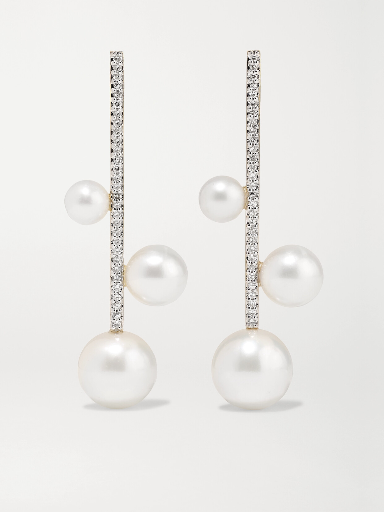 Mateo 14-karat , Pearl And Diamond Earrings