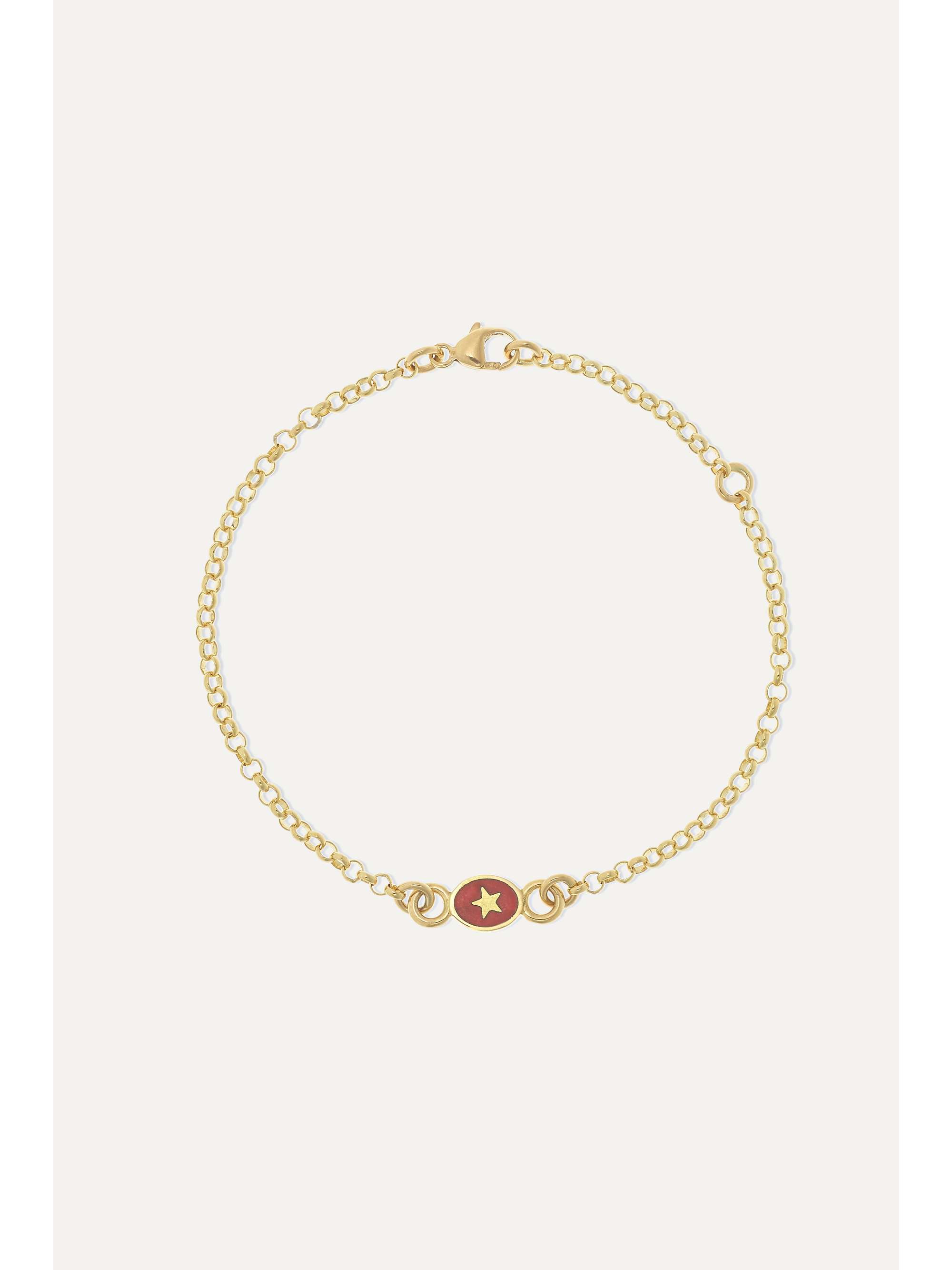 FOUNDRAE Strength 18-karat gold and enamel bracelet