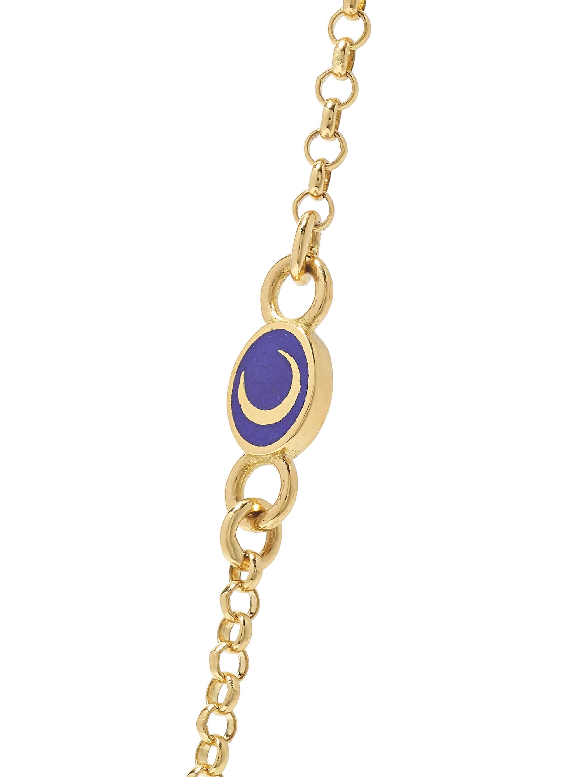 FOUNDRAE Karma 18-karat gold and enamel bracelet