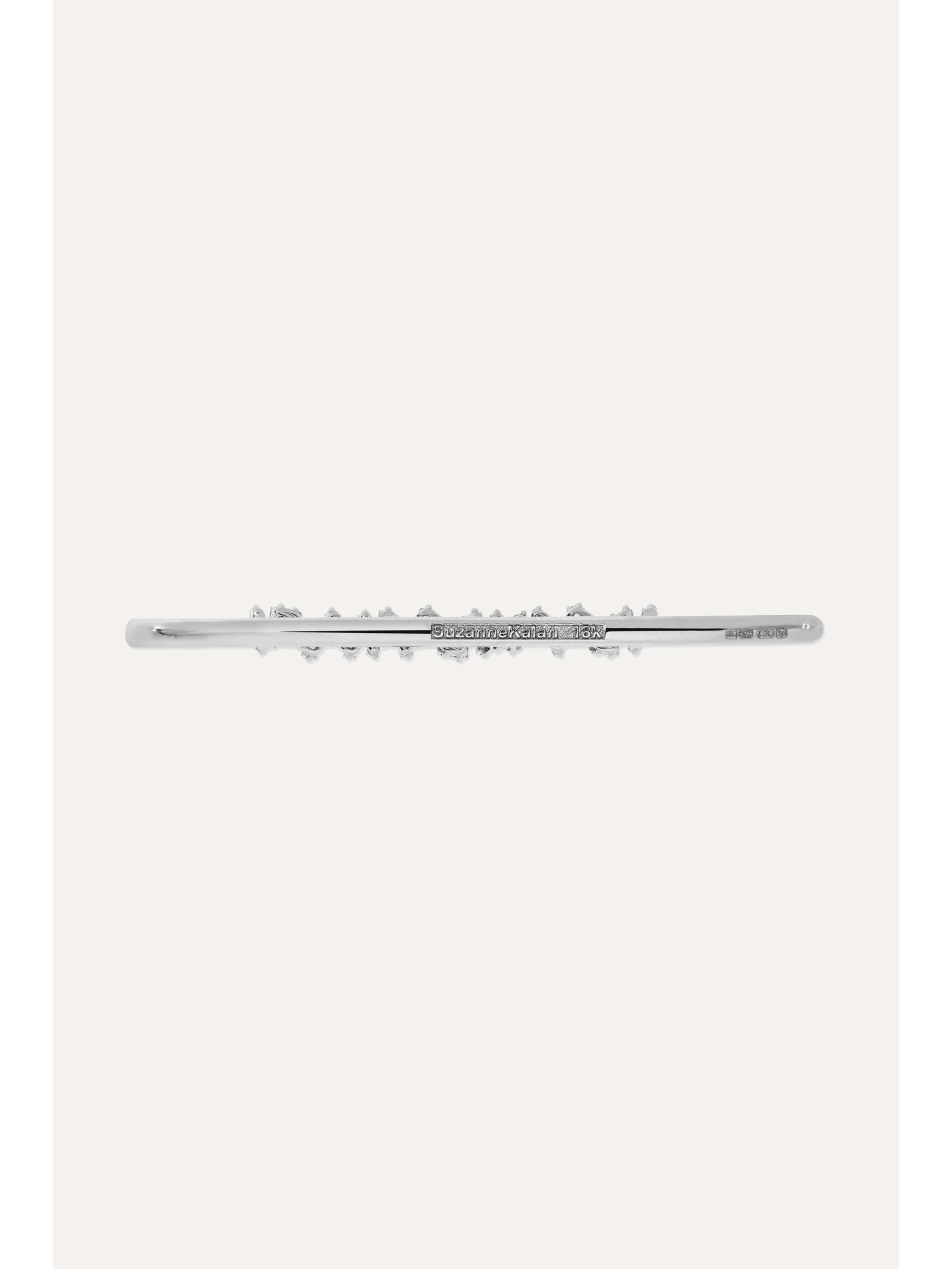 SUZANNE KALAN 18-karat white gold diamond hair slide