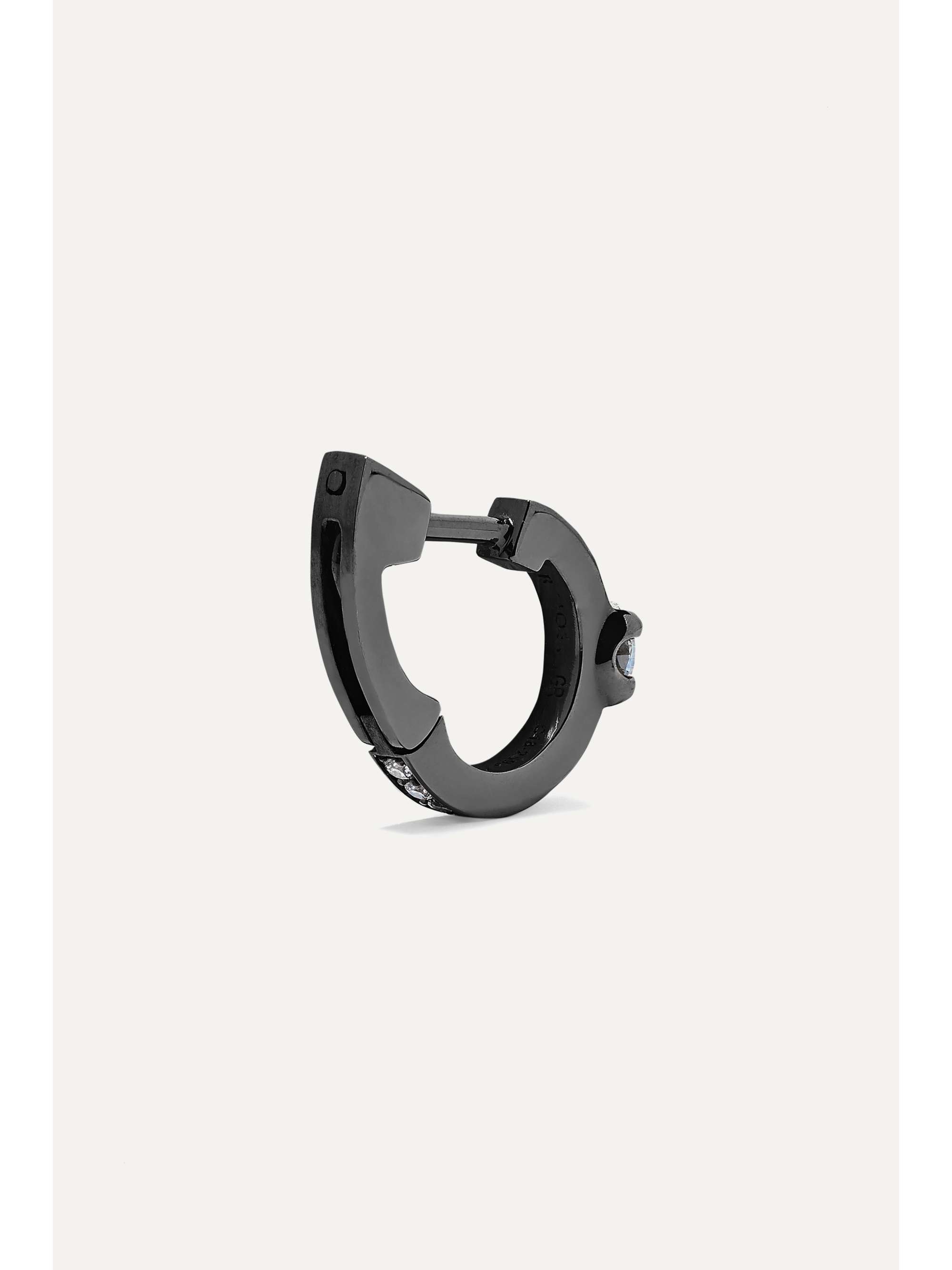 REPOSSI Harvest 18-karat black gold-washed diamond earring