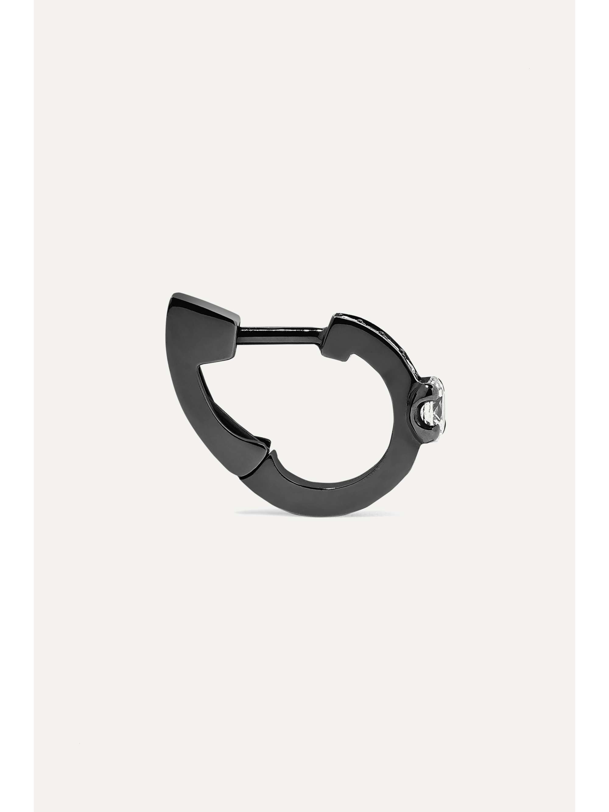 REPOSSI Harvest 18-karat black gold-washed diamond earring