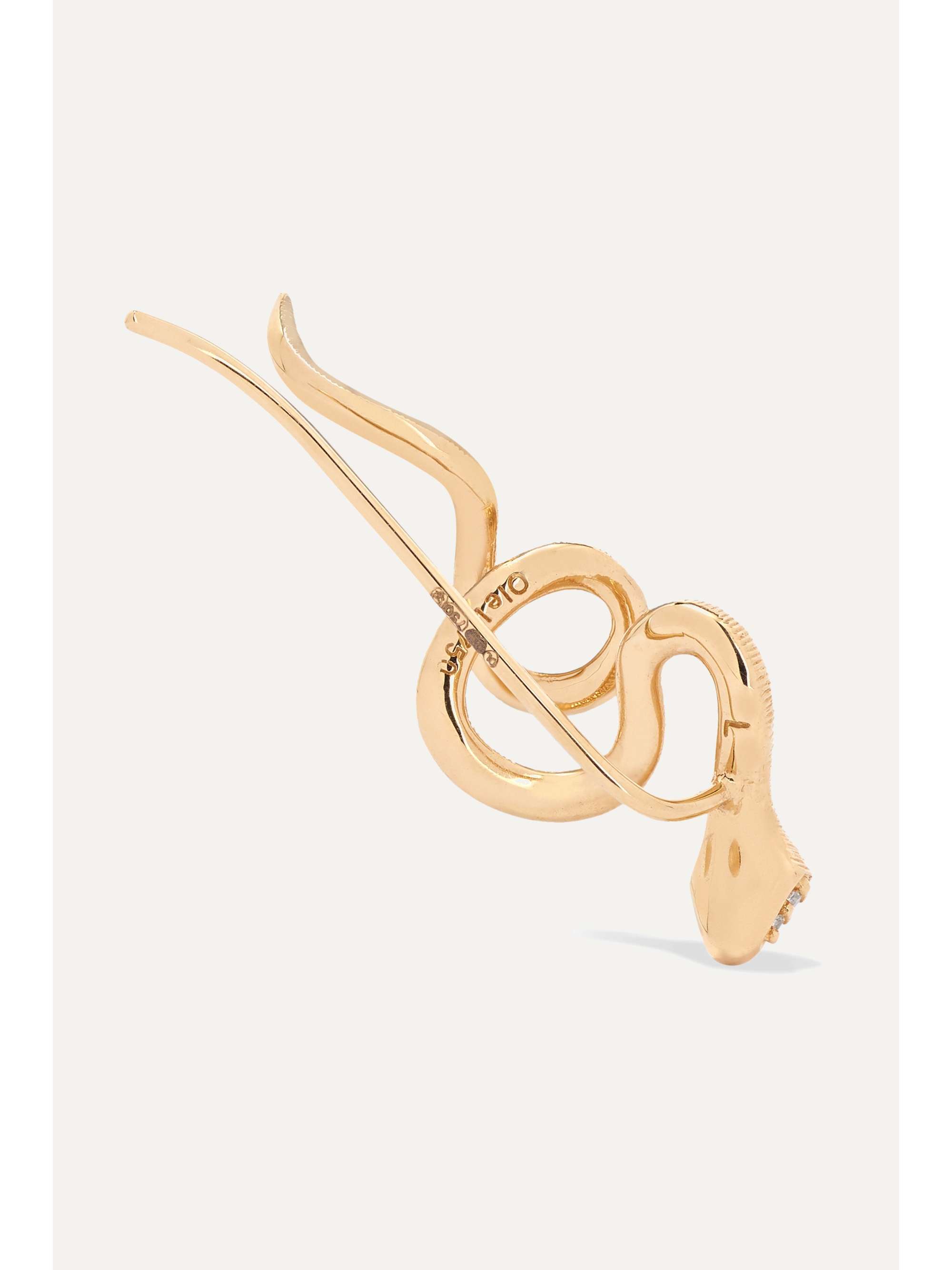OLE LYNGGAARD COPENHAGEN Snakes 18-karat gold diamond earring