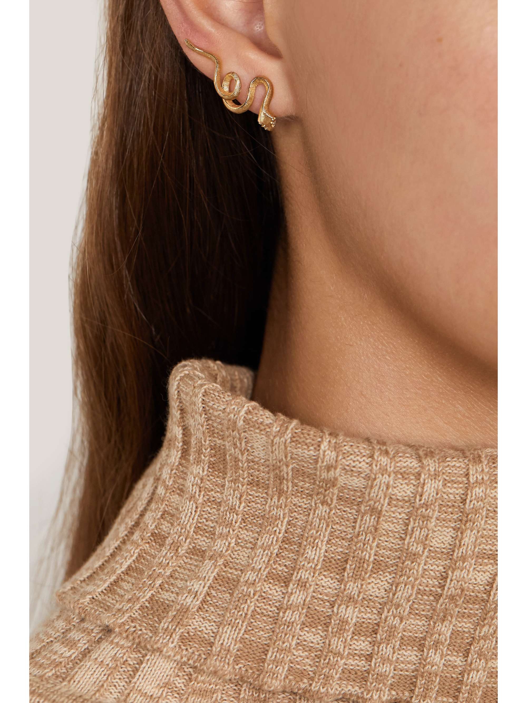 OLE LYNGGAARD COPENHAGEN Snakes 18-karat gold diamond earring
