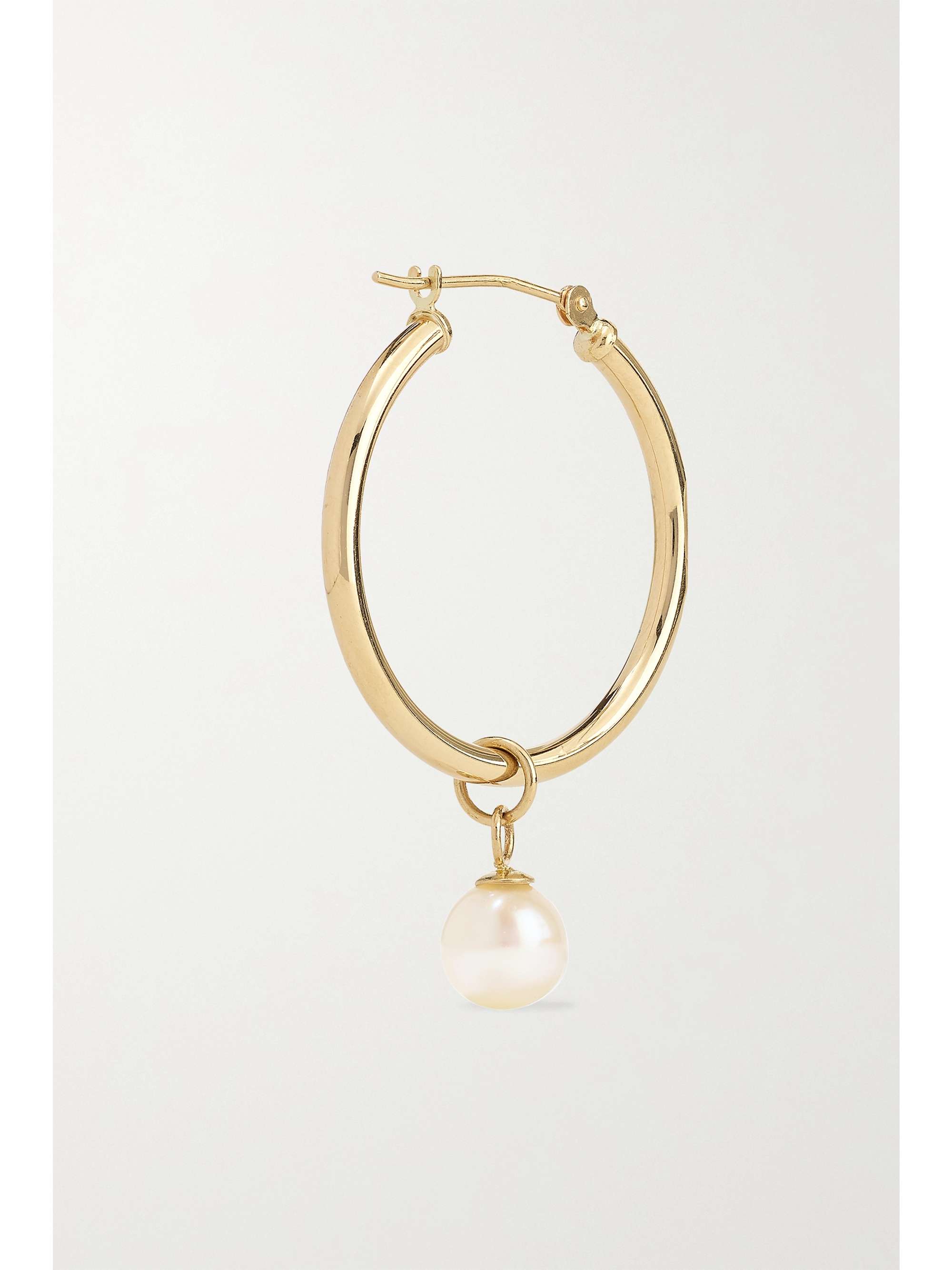 MATEO 14-karat gold pearl hoop earrings