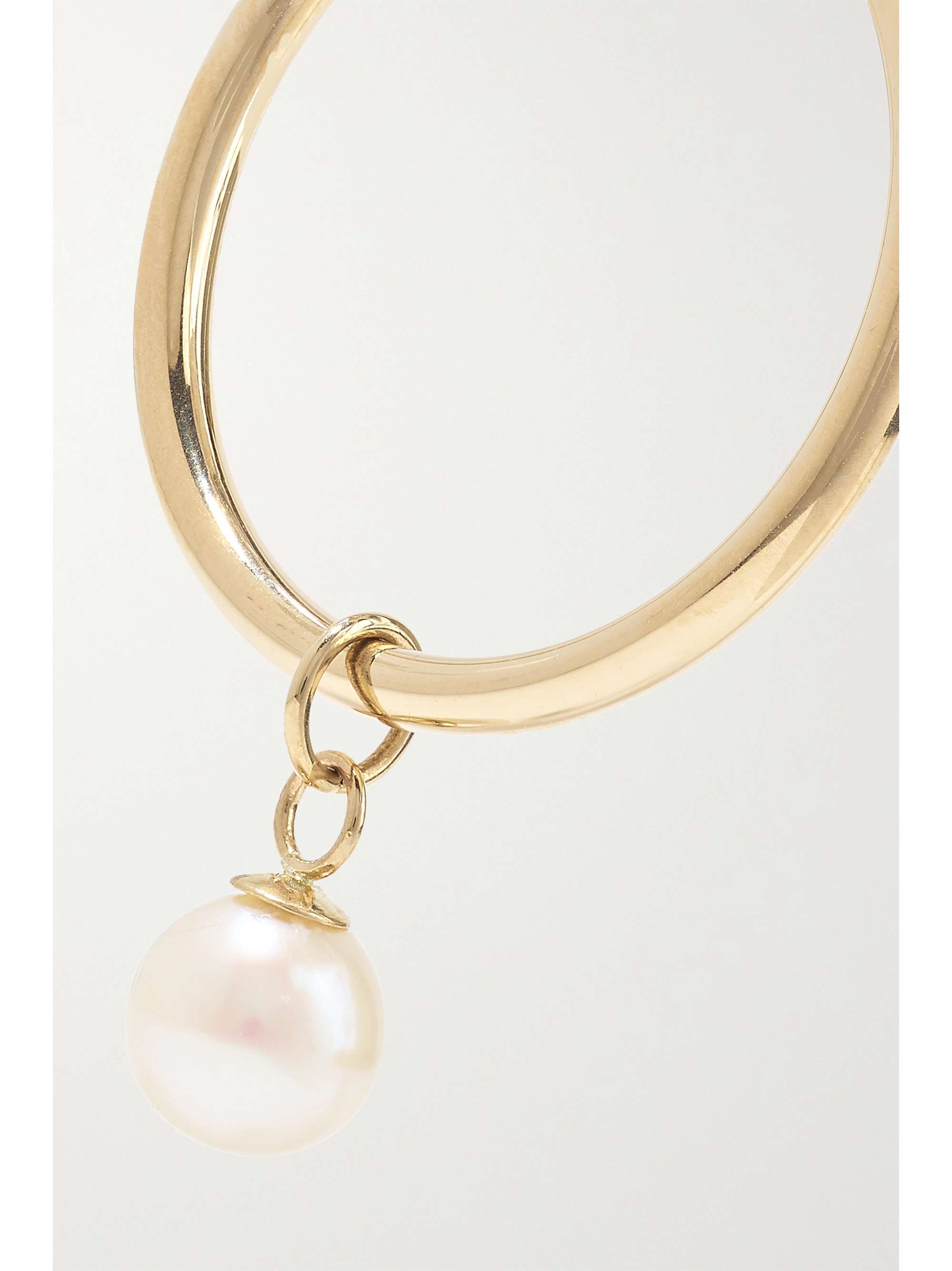 MATEO 14-karat gold pearl hoop earrings