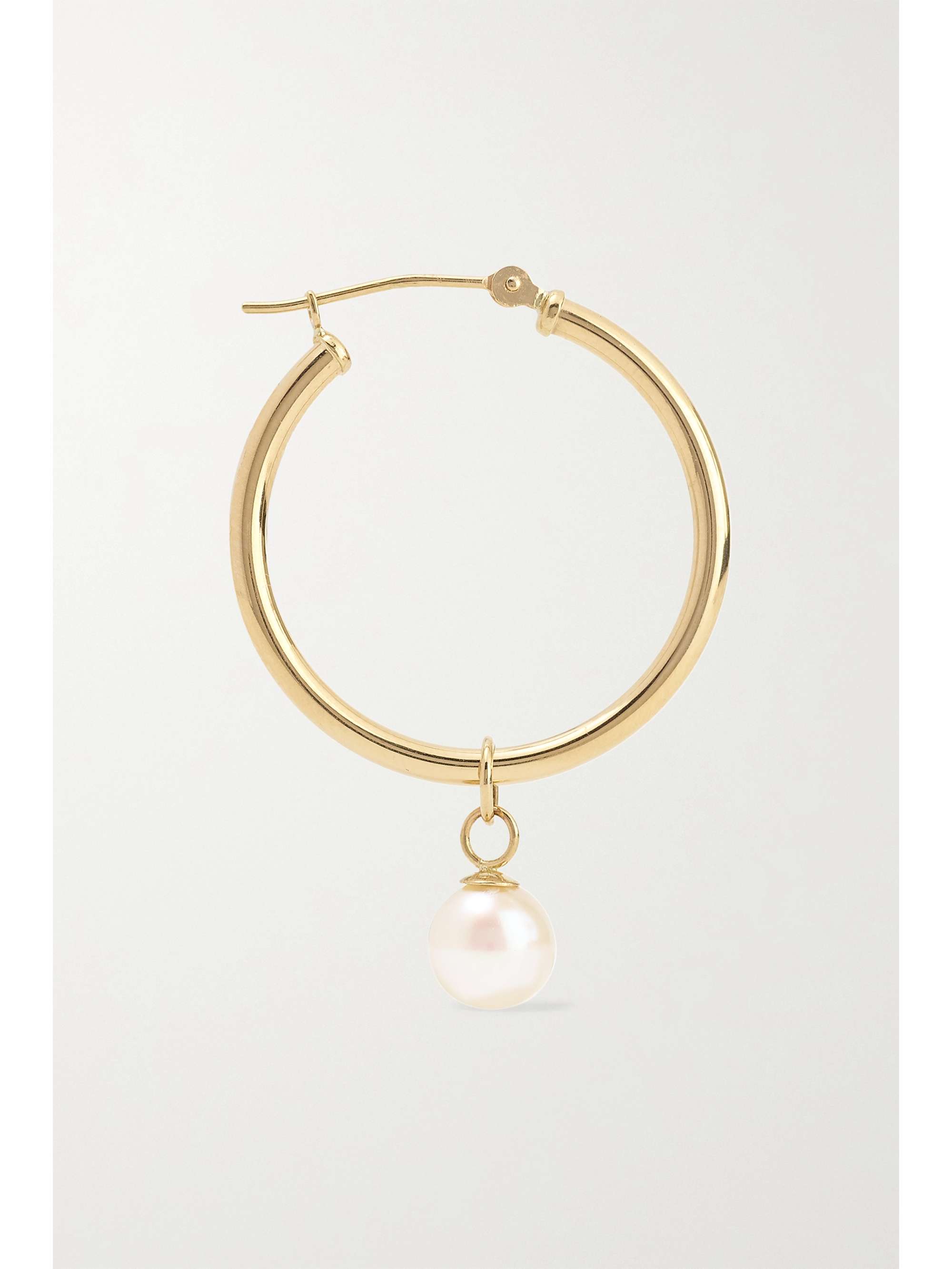 MATEO 14-karat gold pearl hoop earrings