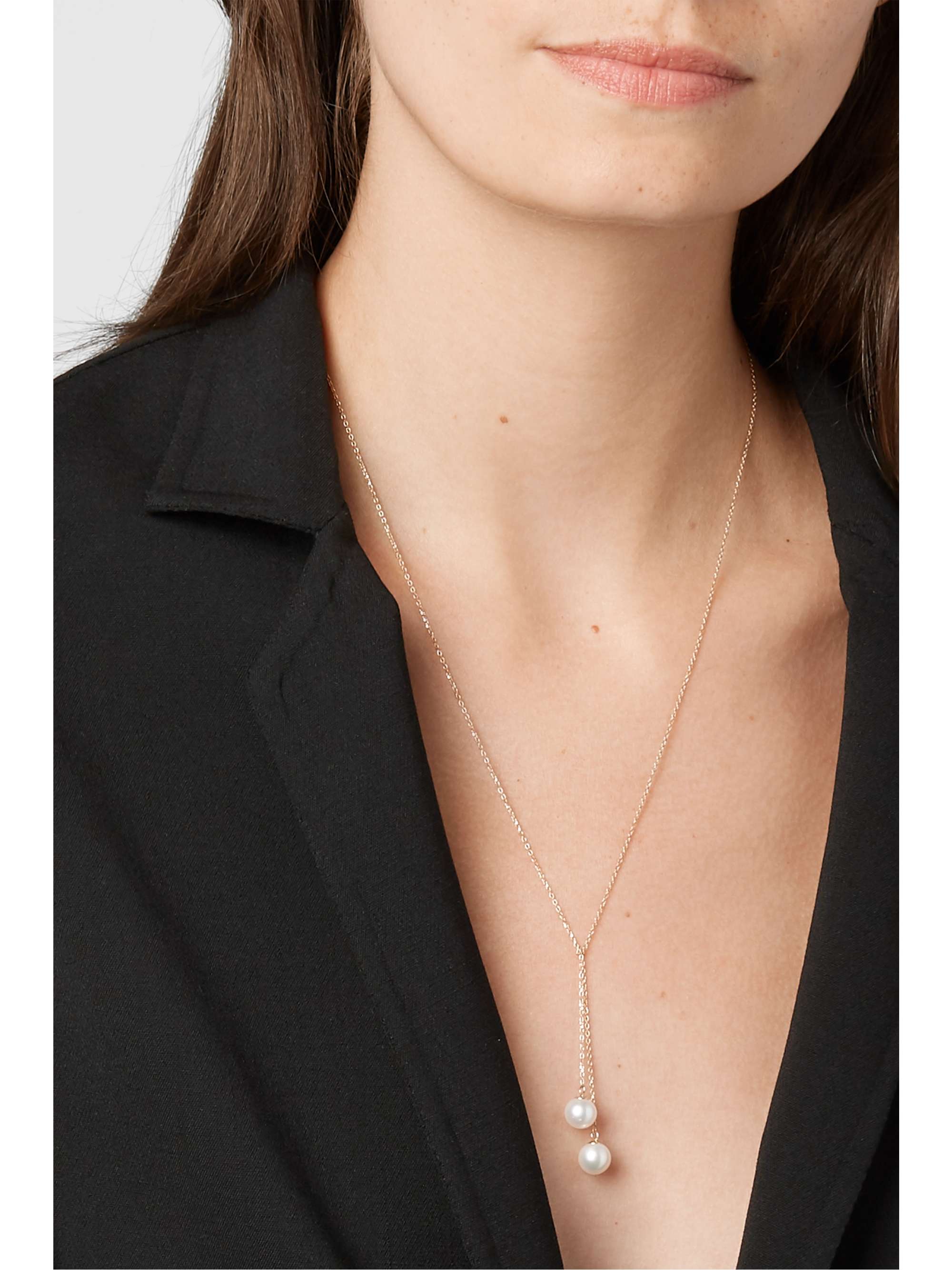 MATEO 14-karat gold pearl wrap necklace