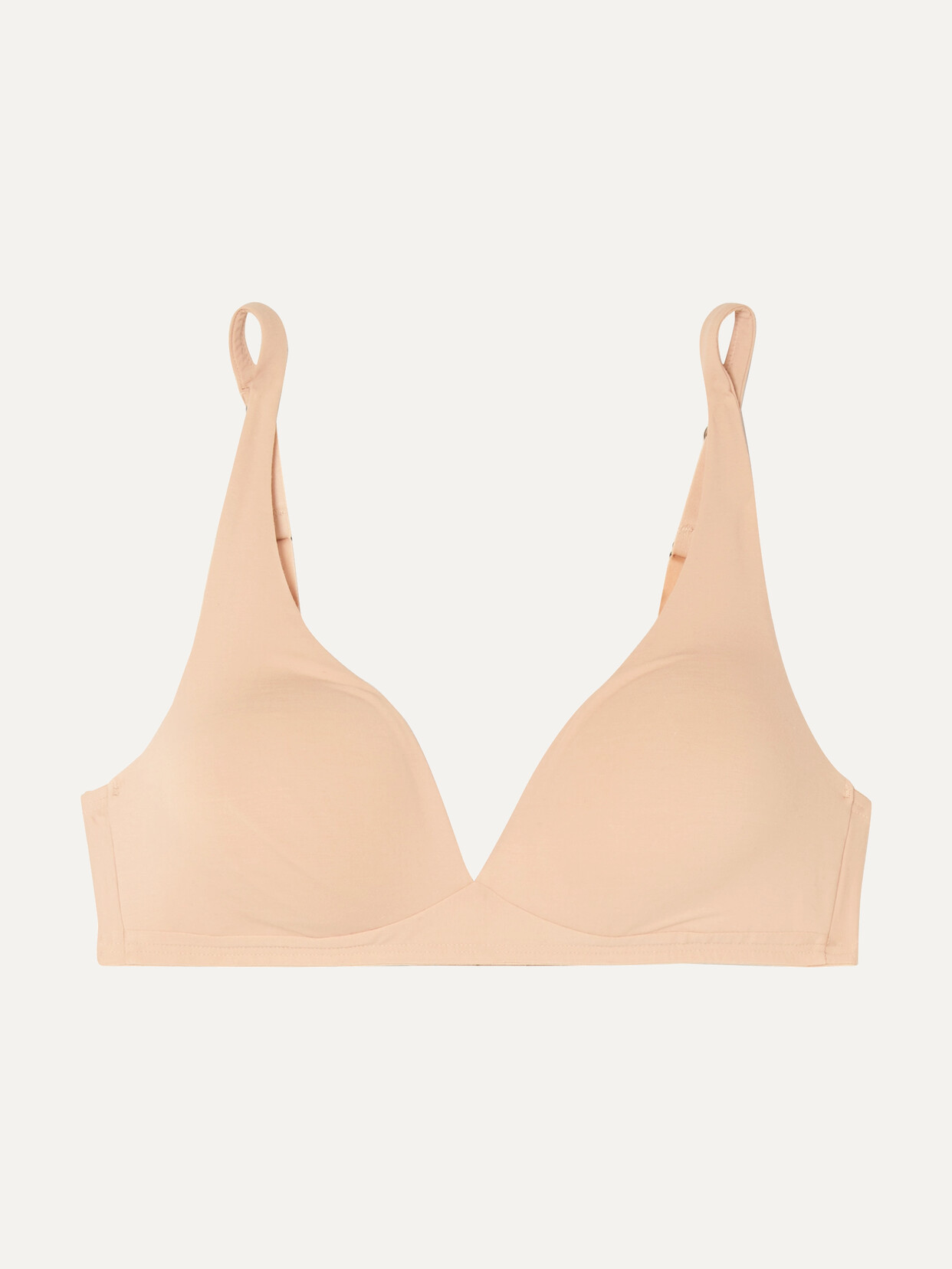 HANRO STRETCH-COTTON JERSEY SOFT-CUP TRIANGLE BRA 