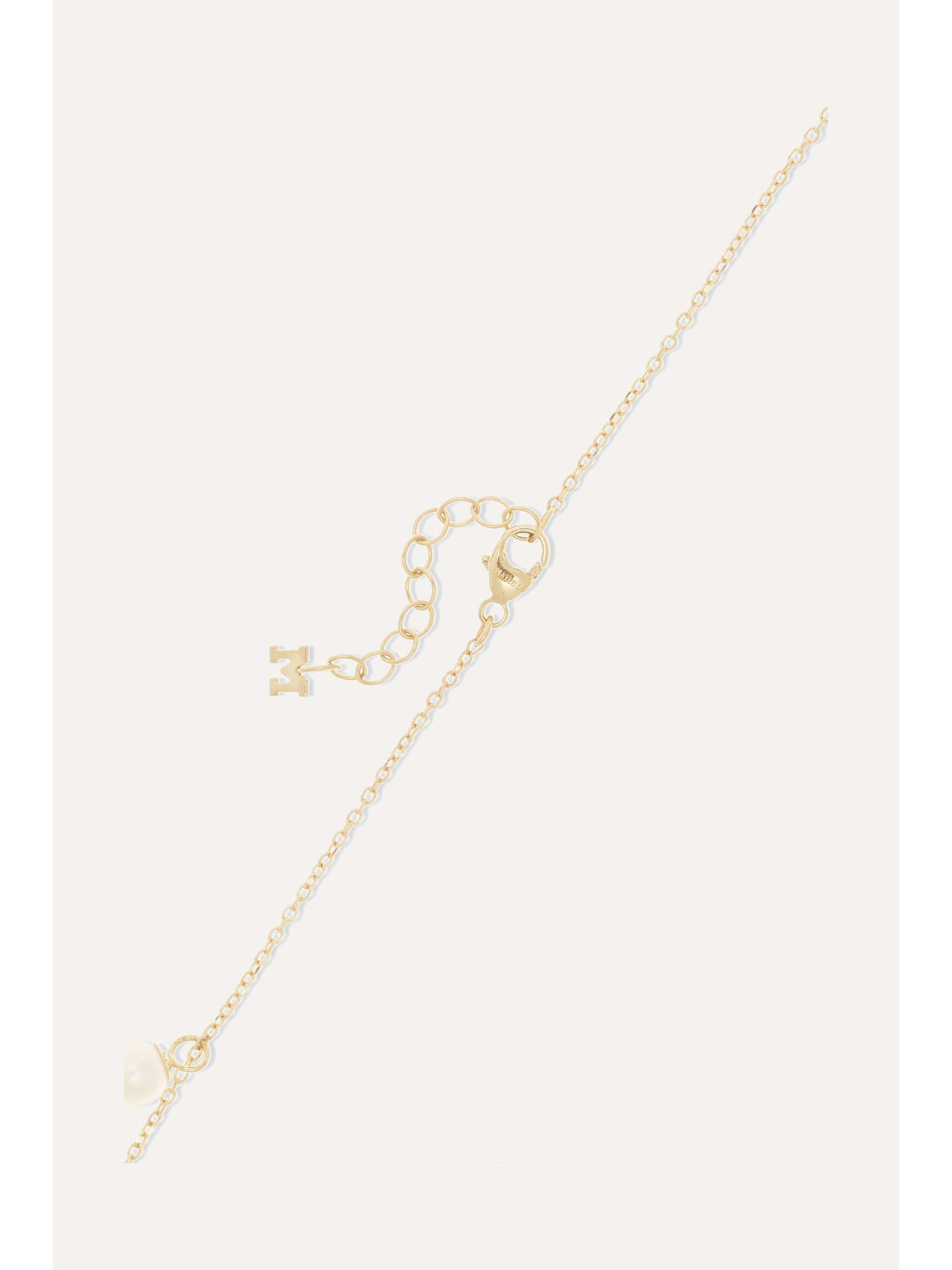 MATEO 14-karat gold pearl anklet