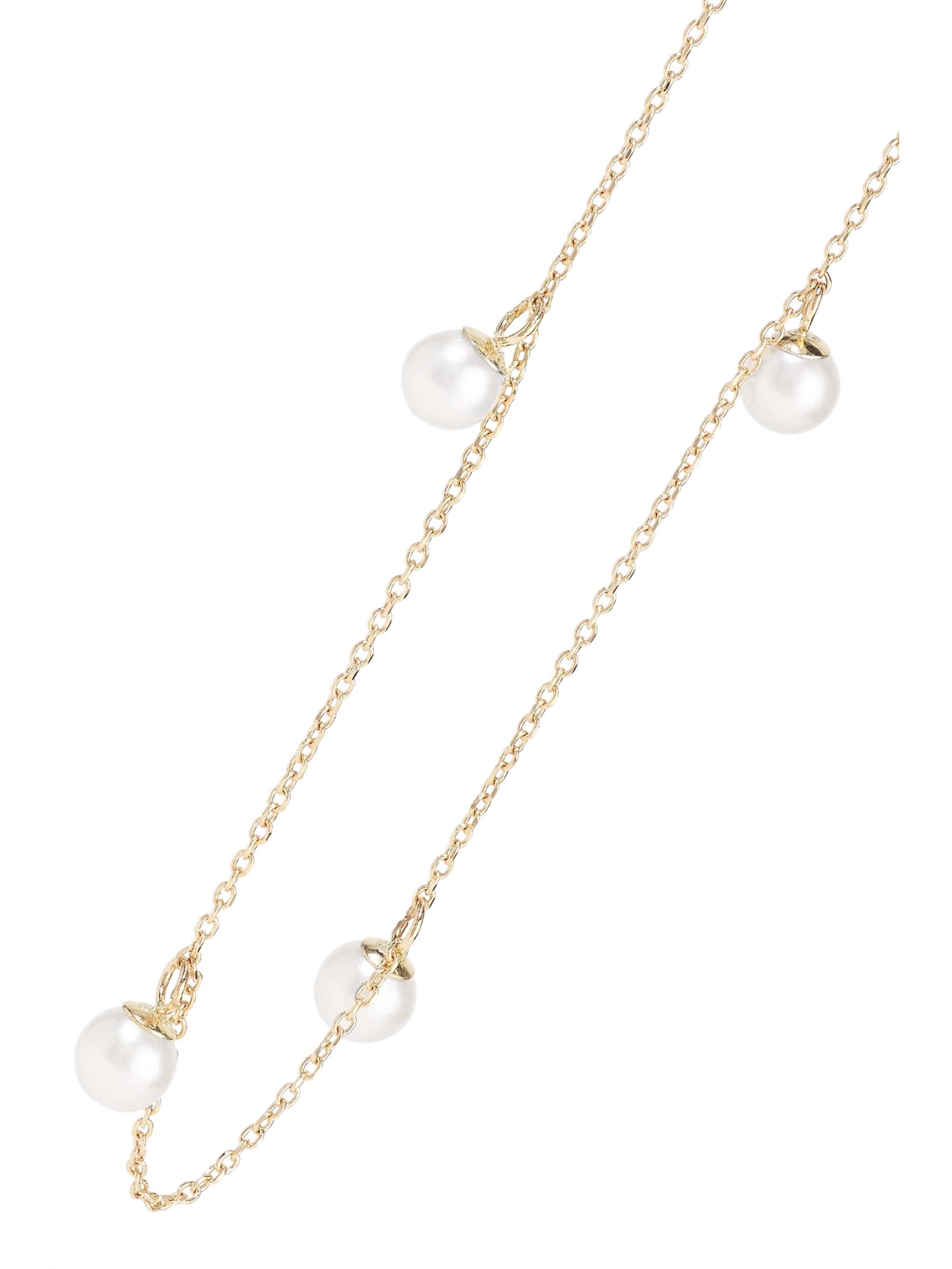 MATEO 14-karat gold pearl anklet