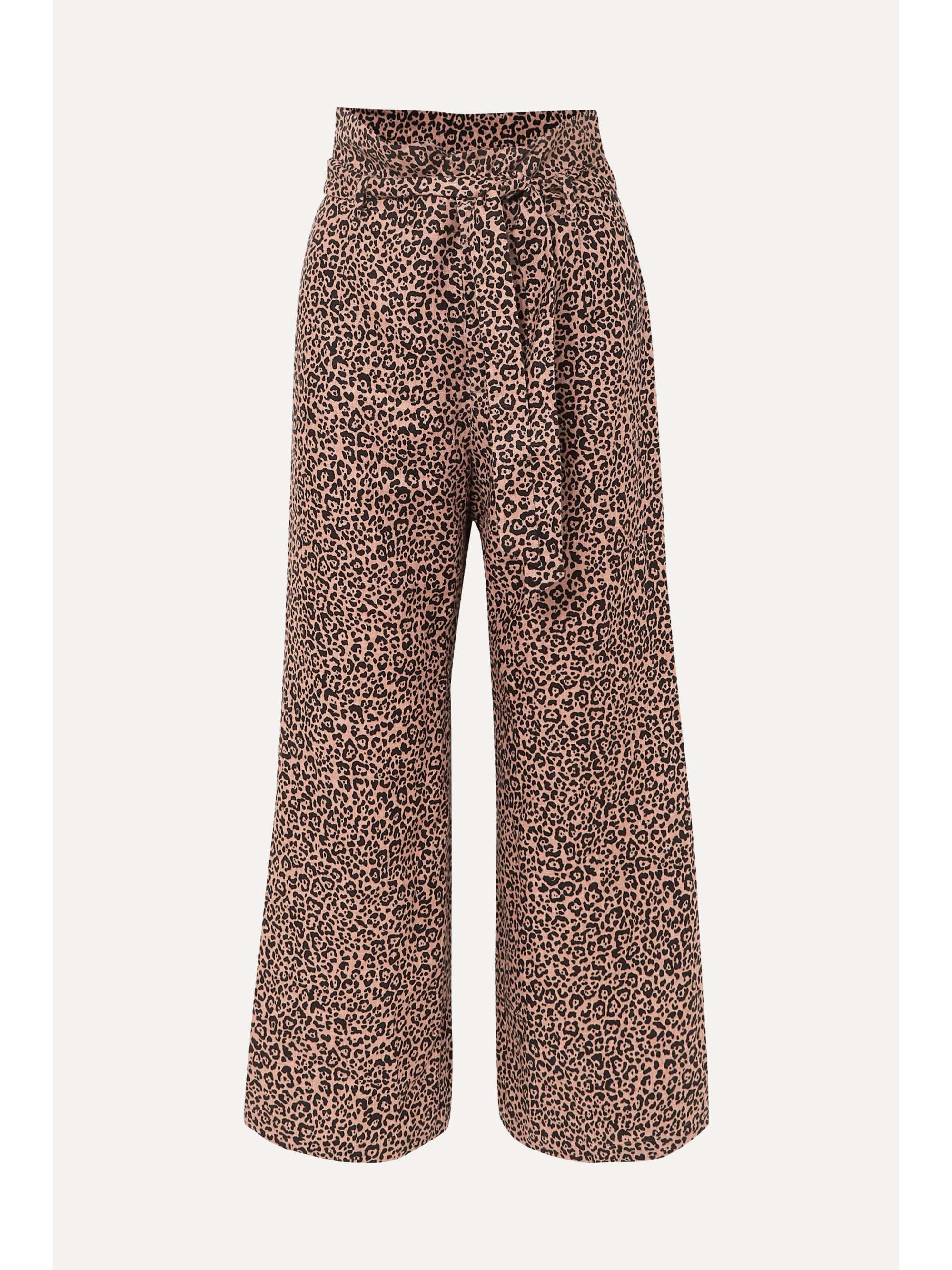 Leopard print Jackie cropped belted 