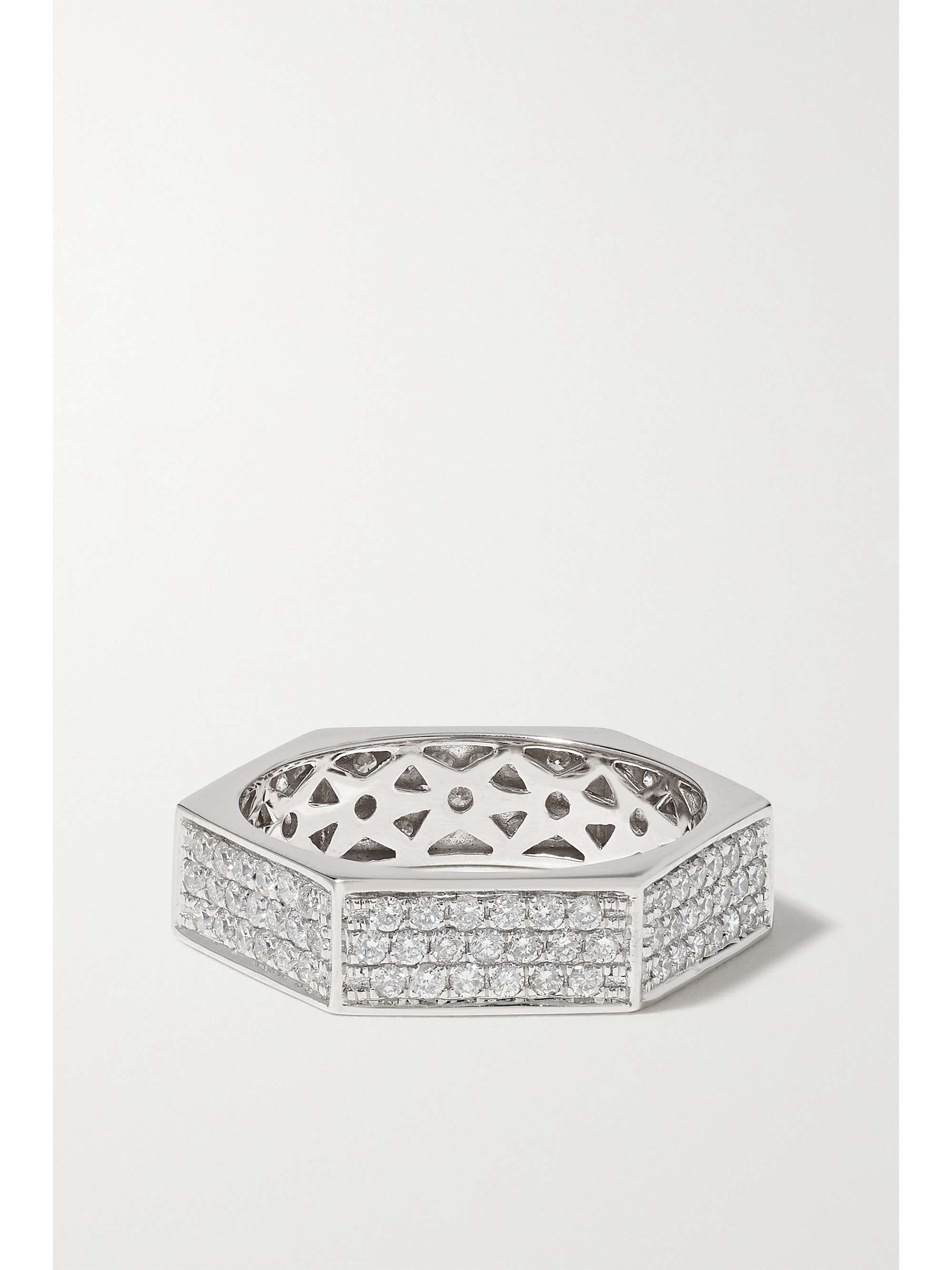 OFIRA Cluster 18-karat white gold diamond ring
