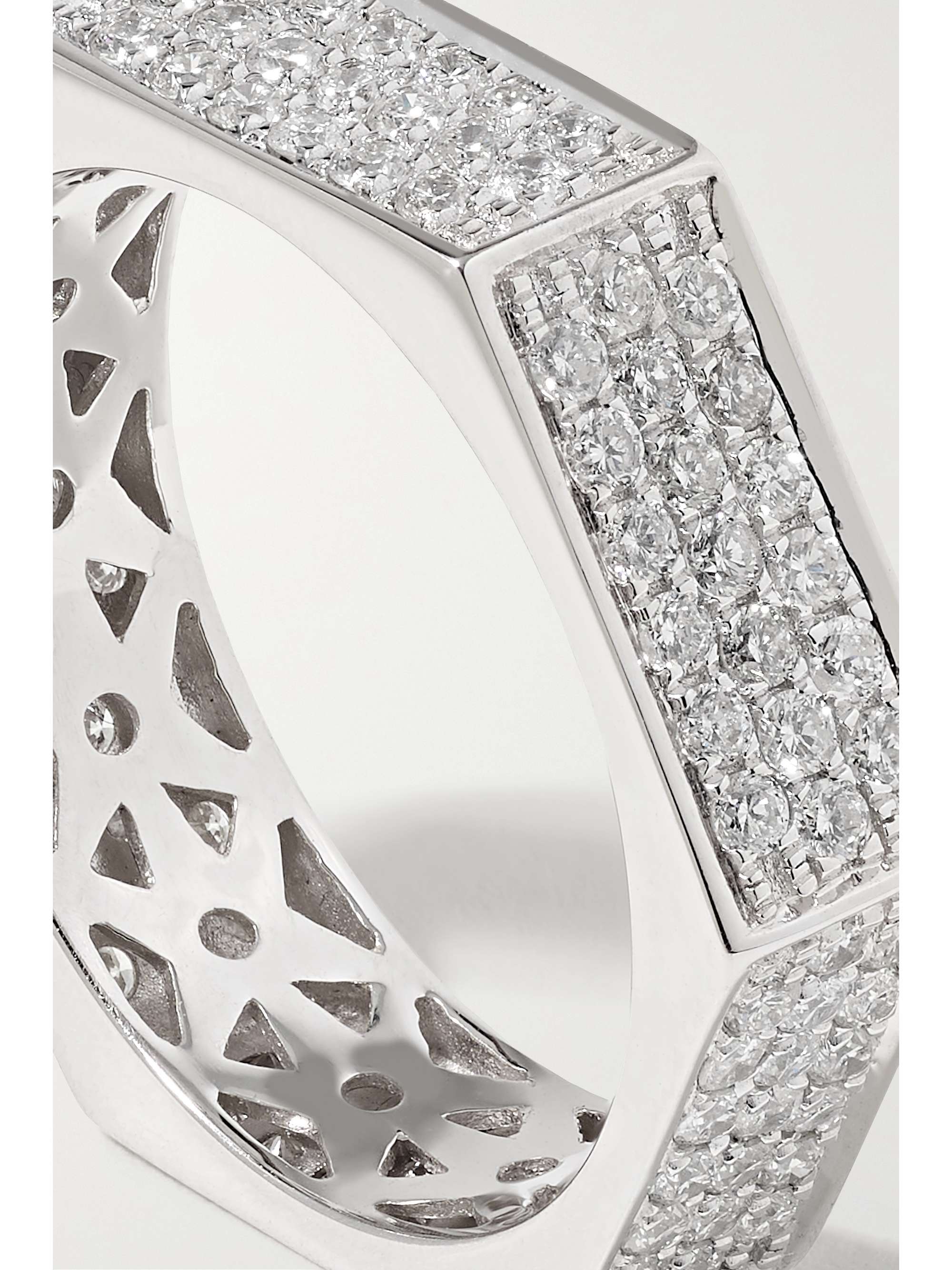OFIRA Cluster 18-karat white gold diamond ring