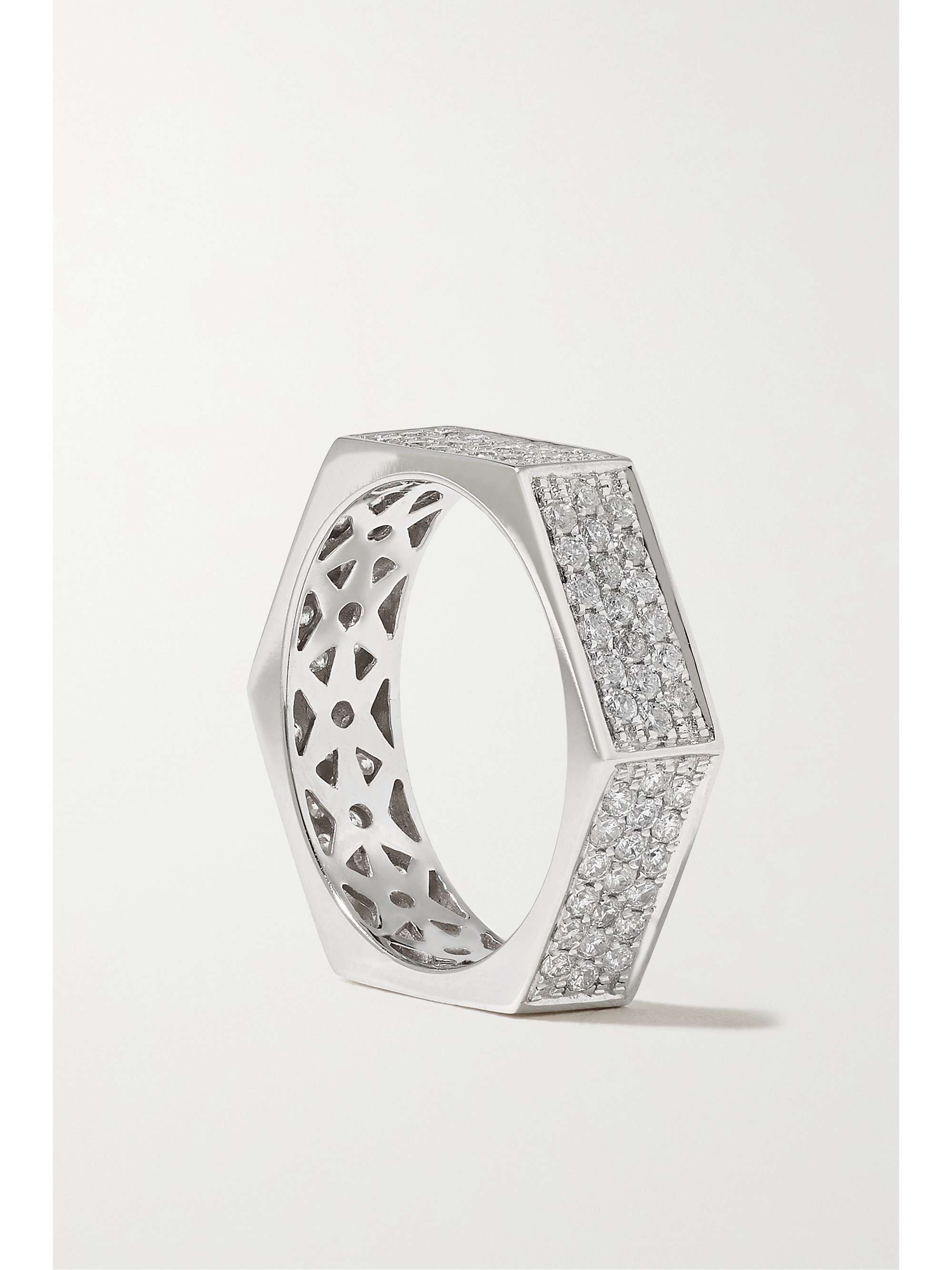 OFIRA Cluster 18-karat white gold diamond ring