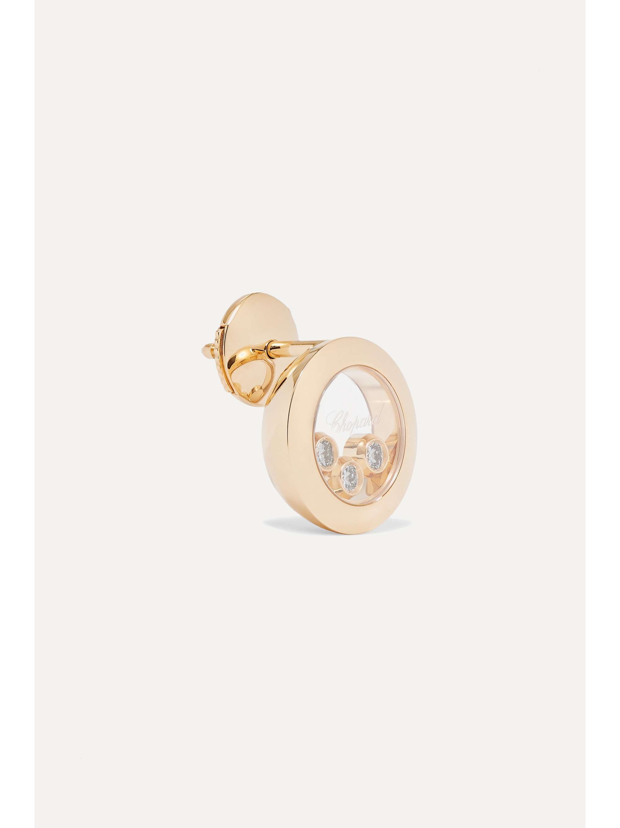 CHOPARD + NET SUSTAIN Happy Diamonds 18-karat gold diamond earrings
