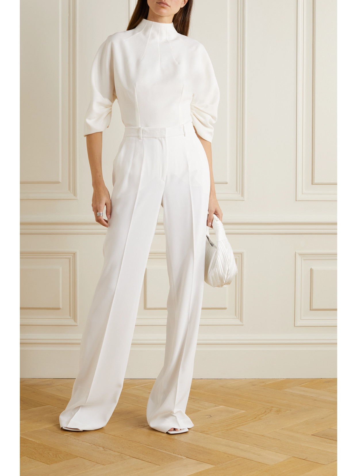 EMILIA WICKSTEAD SANTANA WOOL-CREPE TOP