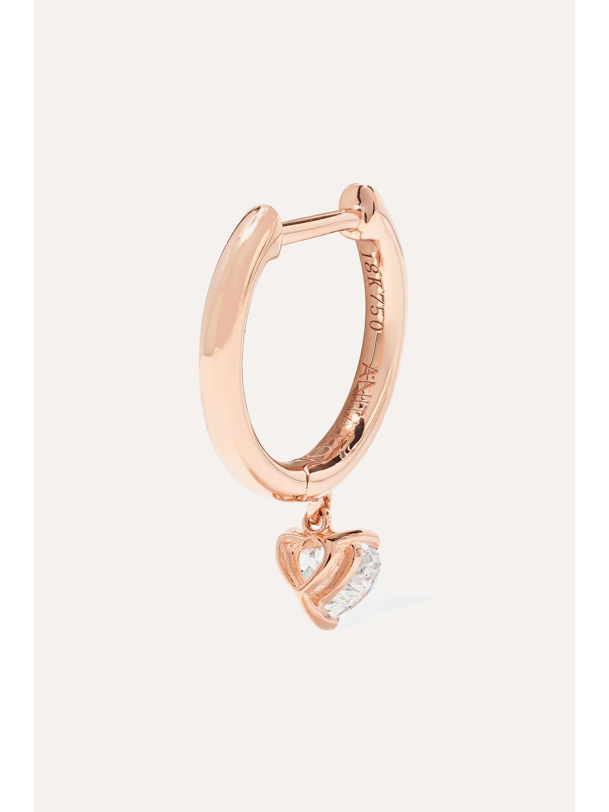 ANITA KO Huggies 18-karat rose gold diamond earring