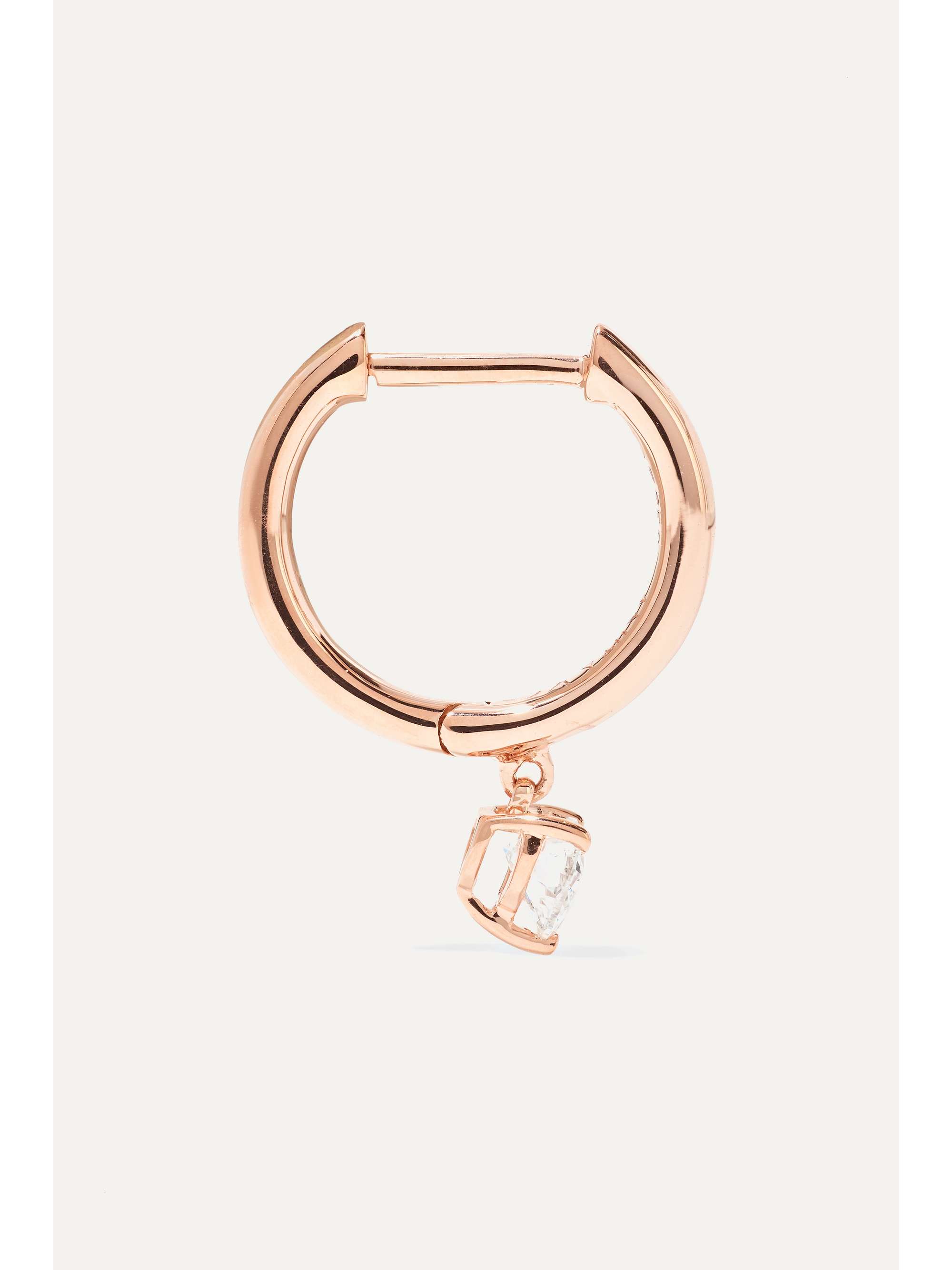 ANITA KO Huggies 18-karat rose gold diamond earring
