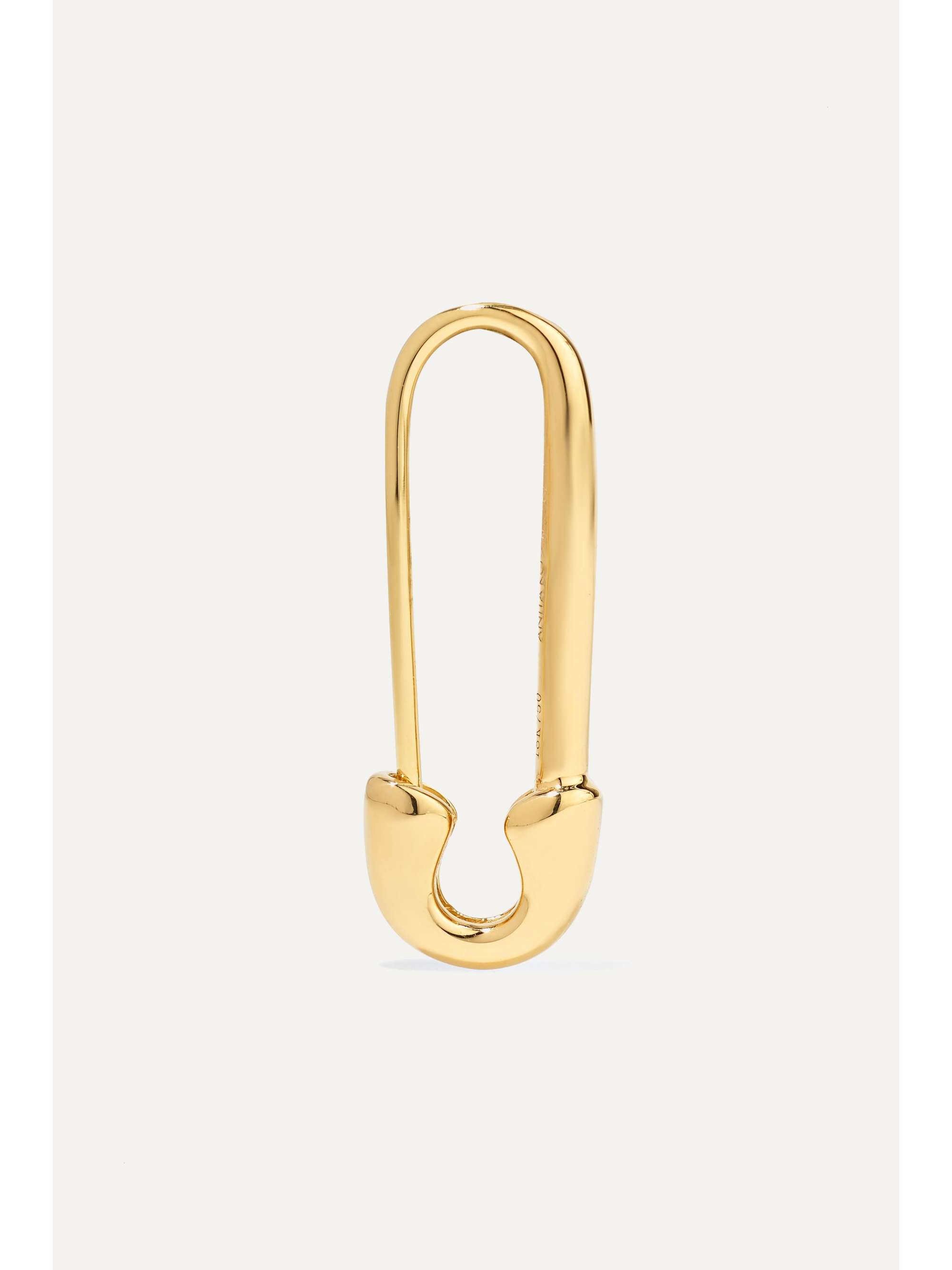 ANITA KO Safety Pin 18-karat gold earring