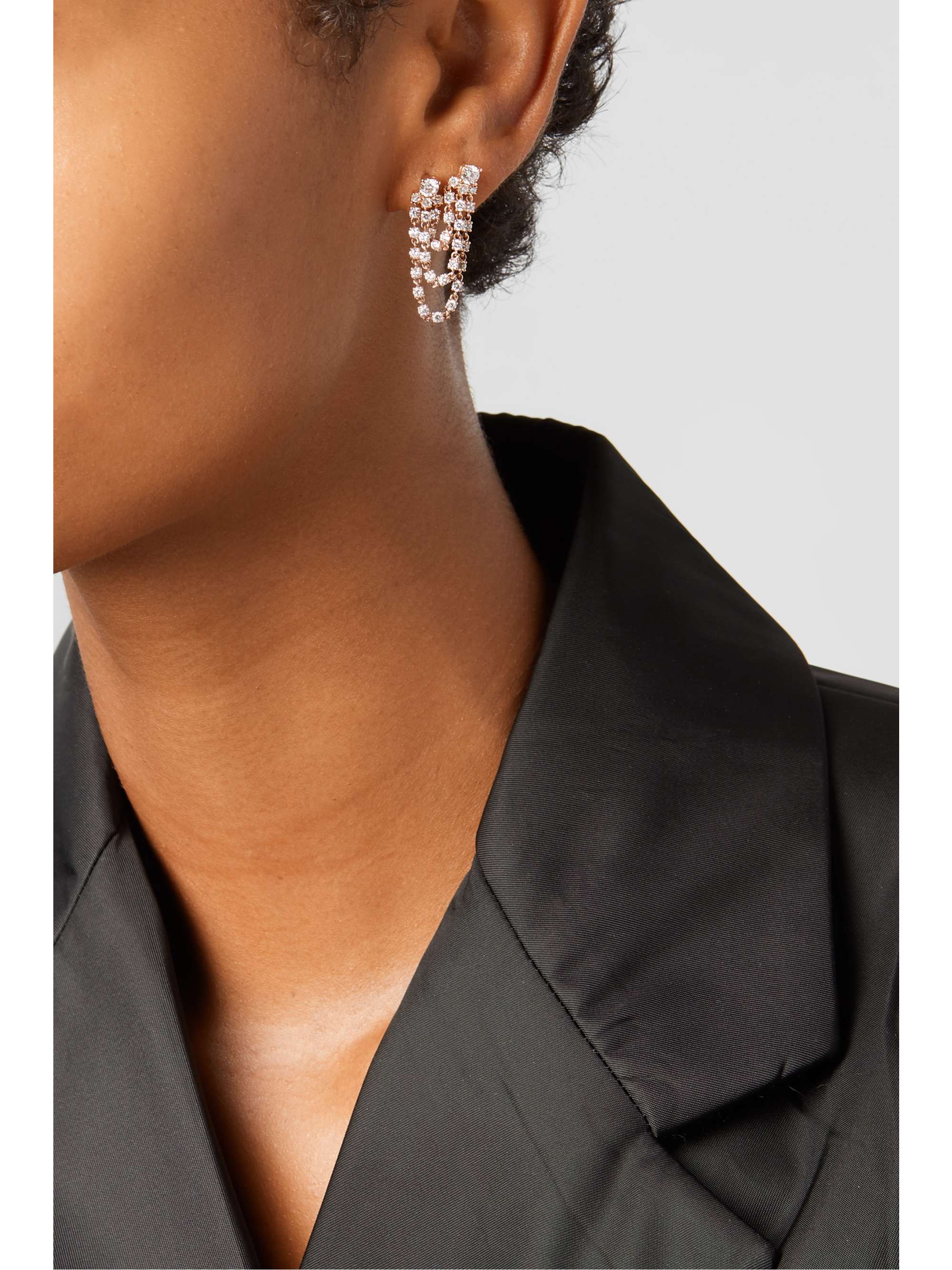 ANITA KO Bianca 18-karat rose gold diamond earring