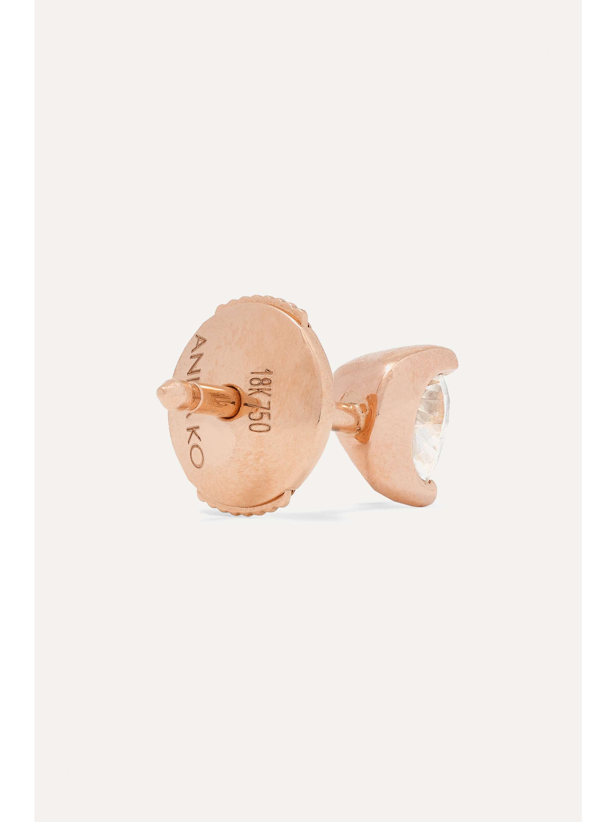 ANITA KO 18-karat rose gold diamond earring