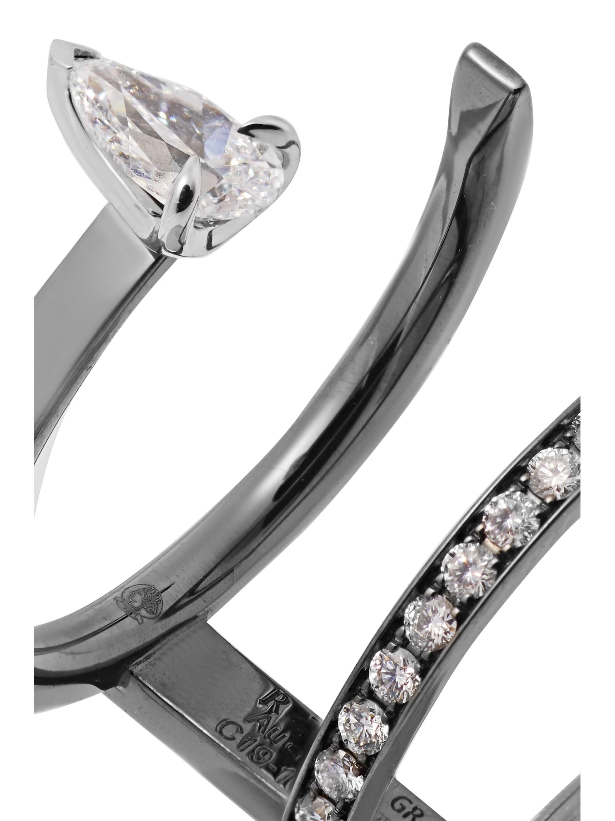 REPOSSI Serti Sur Vide 18-karat rose gold diamond ring