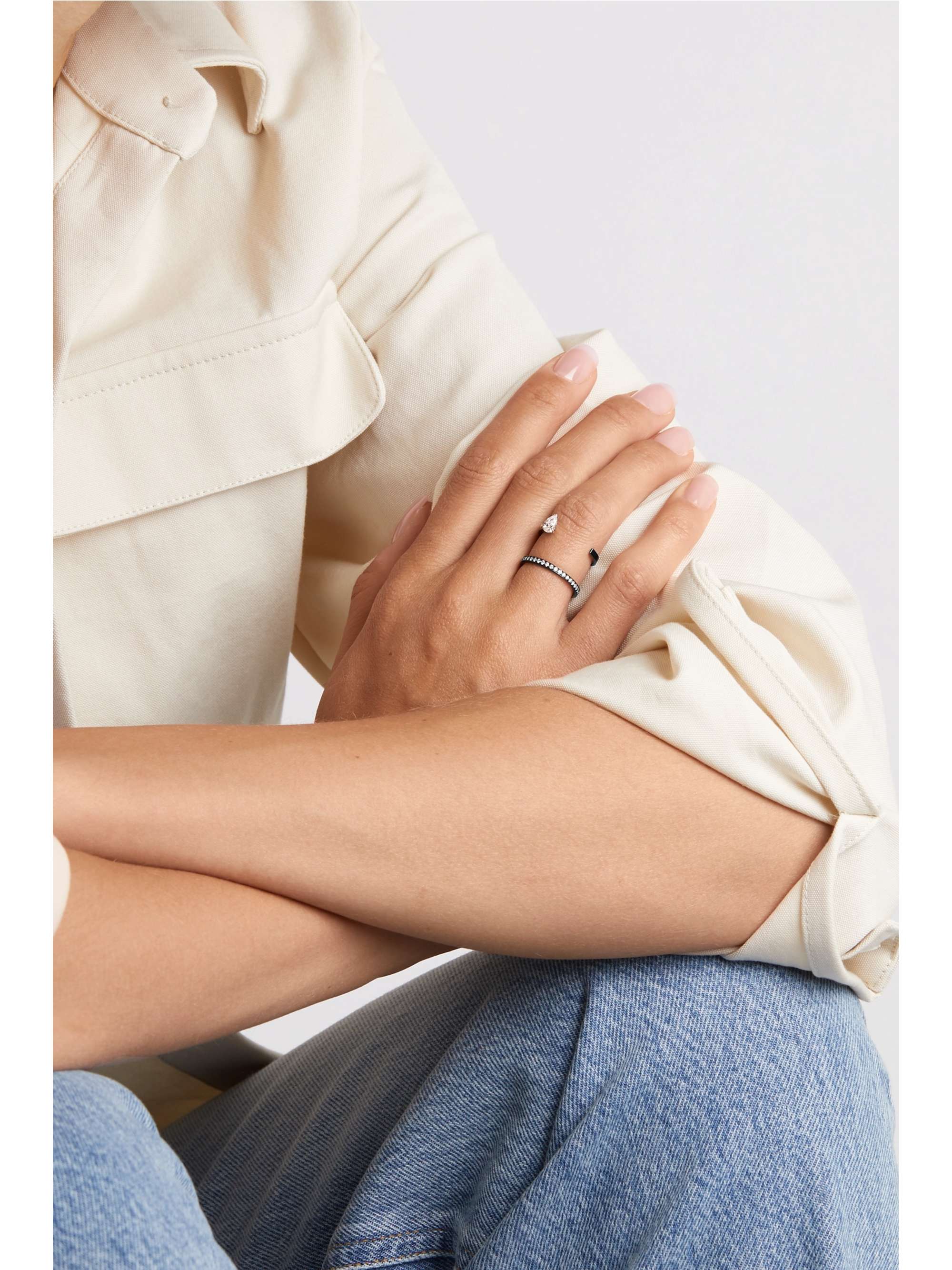 REPOSSI Serti Sur Vide 18-karat rose gold diamond ring