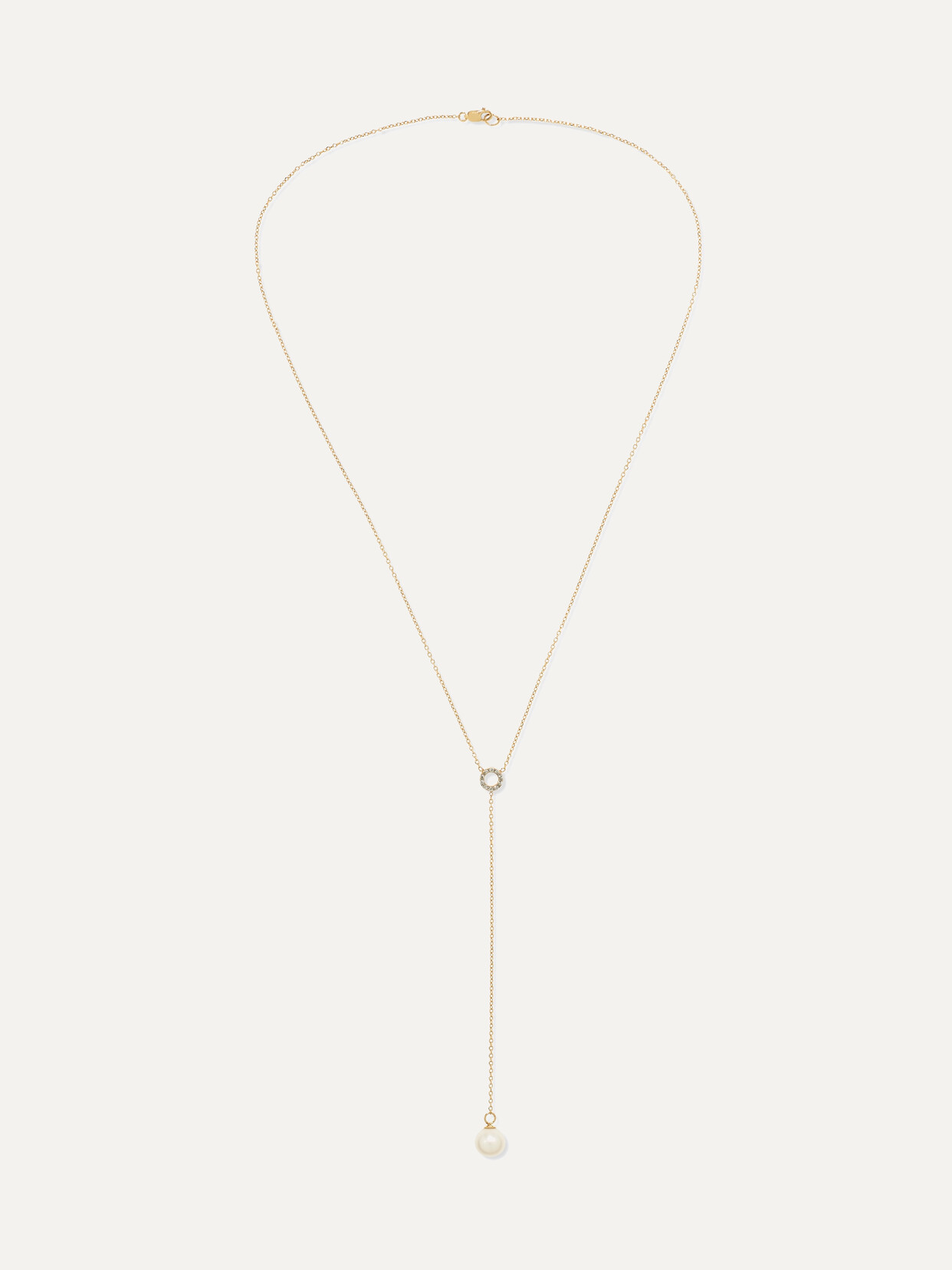 Mateo 14-karat Gold, Diamond And Pearl Necklace
